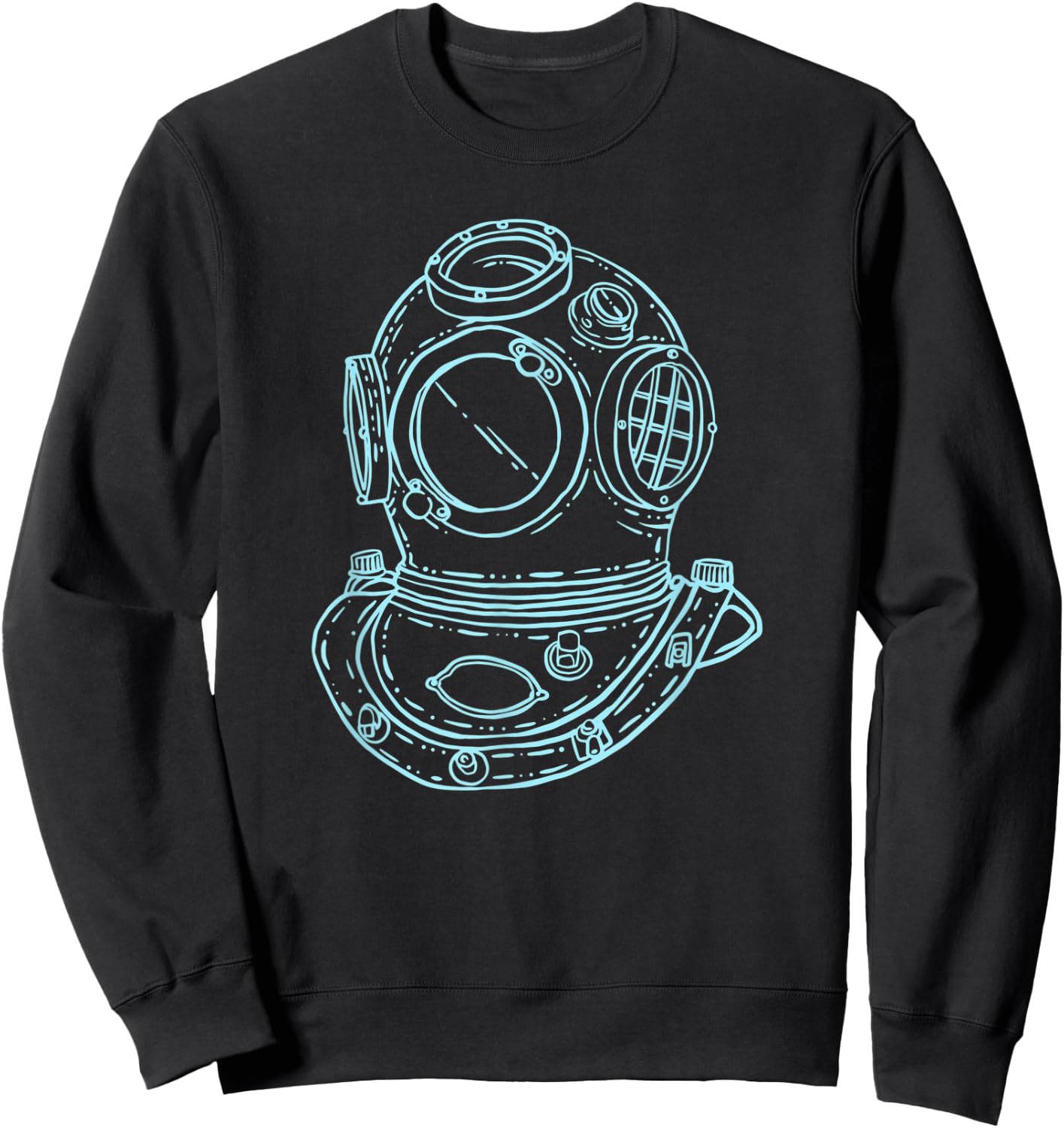 Scuba diving helmet Sweatshirt - Sweatshirt | Black