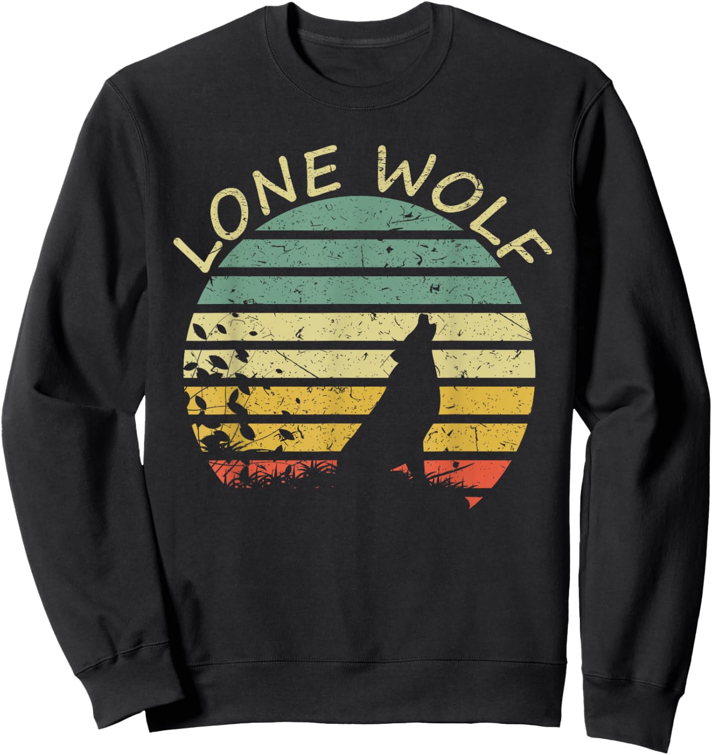 Vintage Lone Wolf Sweatshirt - Sweatshirt | Black