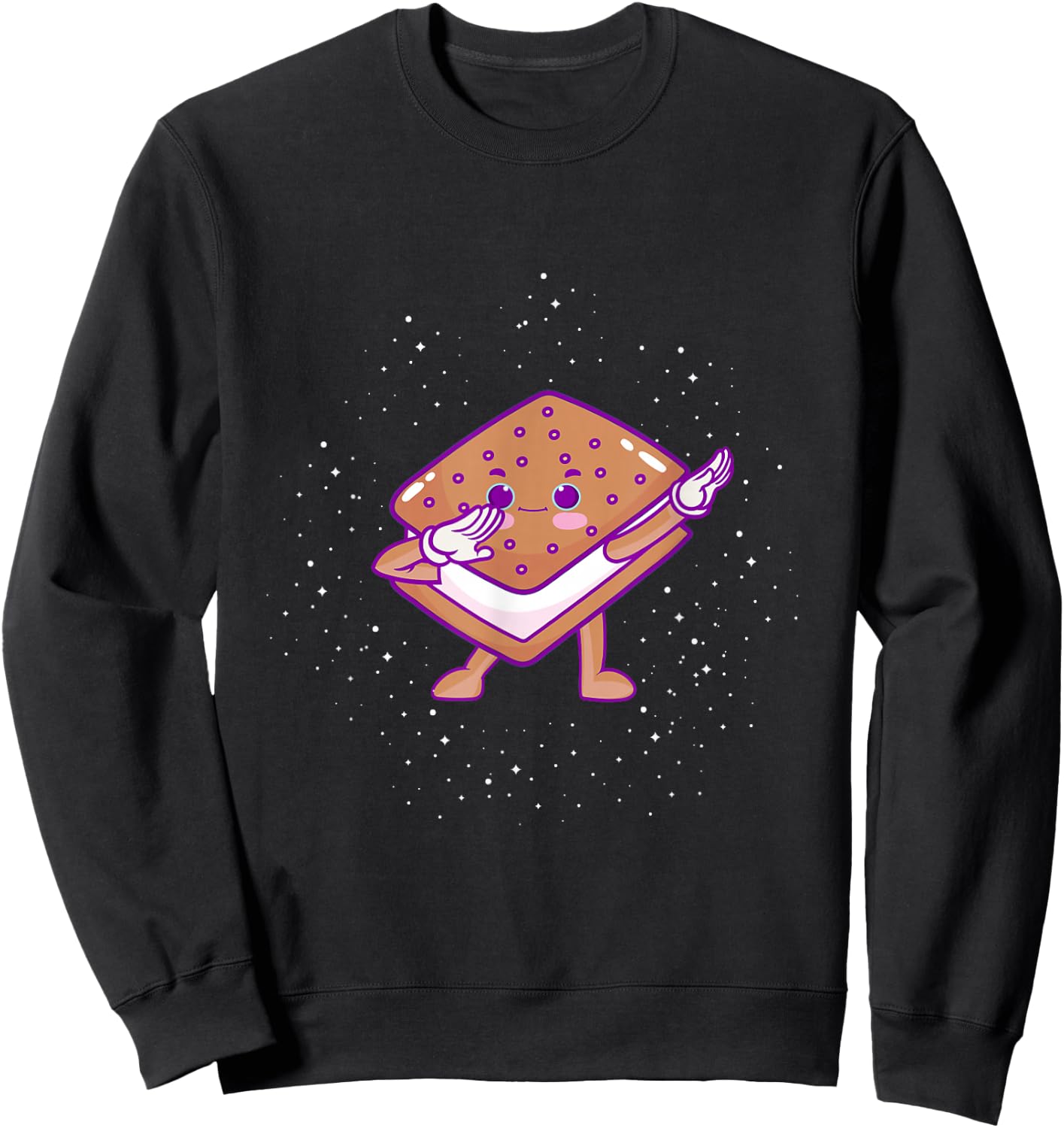Dabbing Ice Cream Sandwich Shirt Cute Ice Cream Dabbing Sweatshirt - Sweatshirt | Black