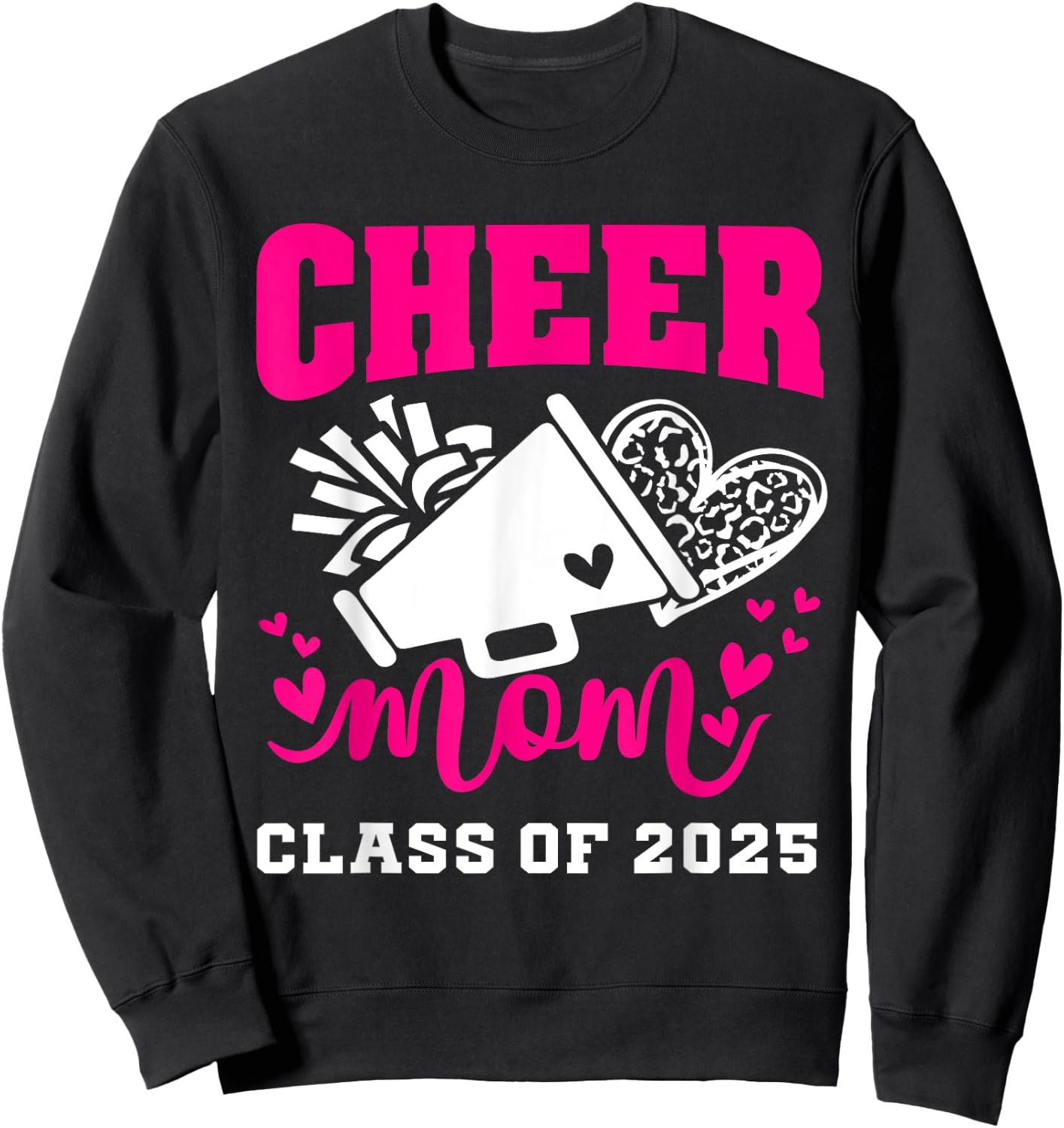 Senior Cheerleader Mom Cheer Class Of 2025 Graduation Women Sweatshirt - Sweatshirt | Black