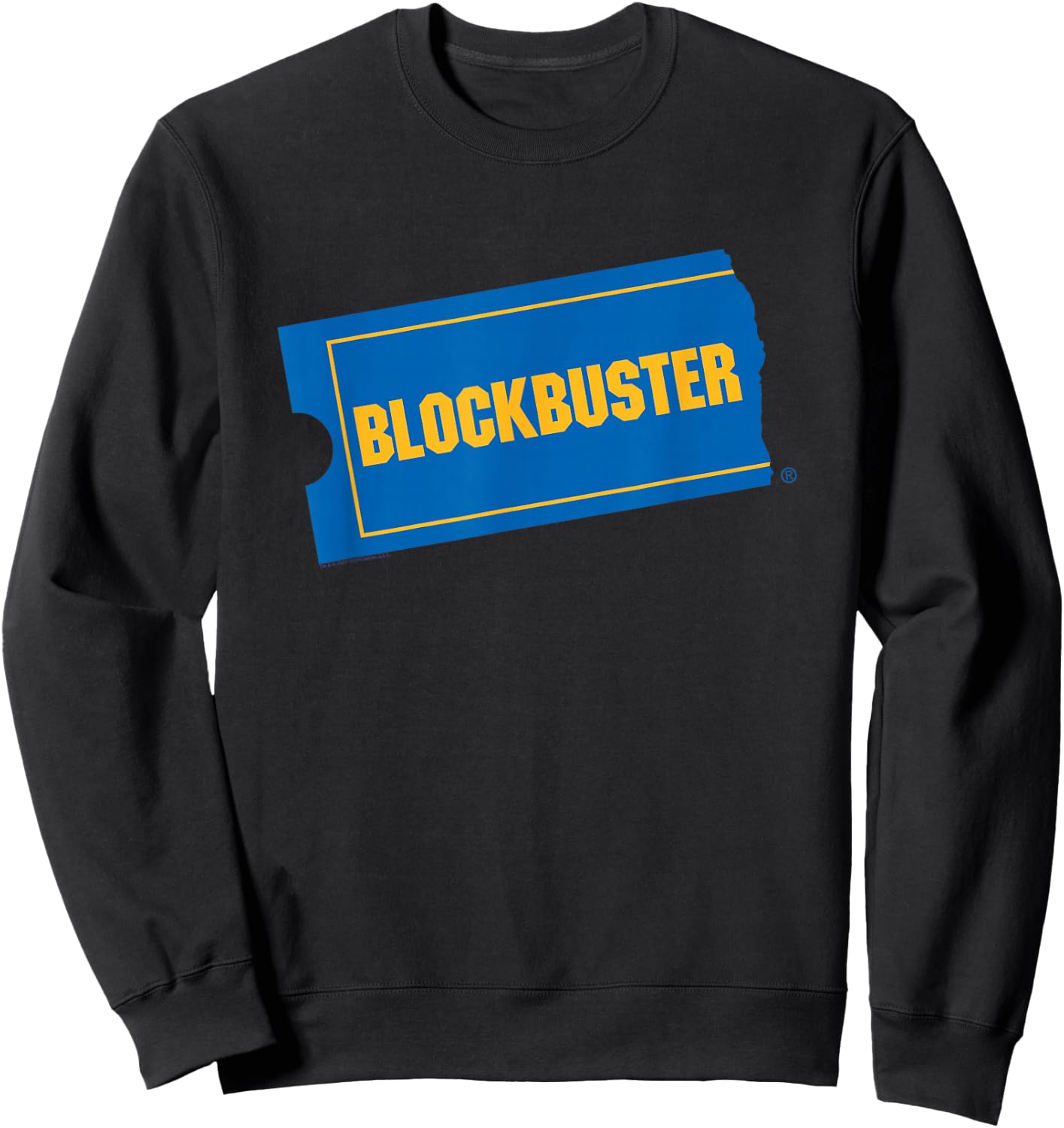 Blockbuster Be Kind. Rewind. Front & Back Retro Video Rental Sweatshirt - Sweatshirt | Black