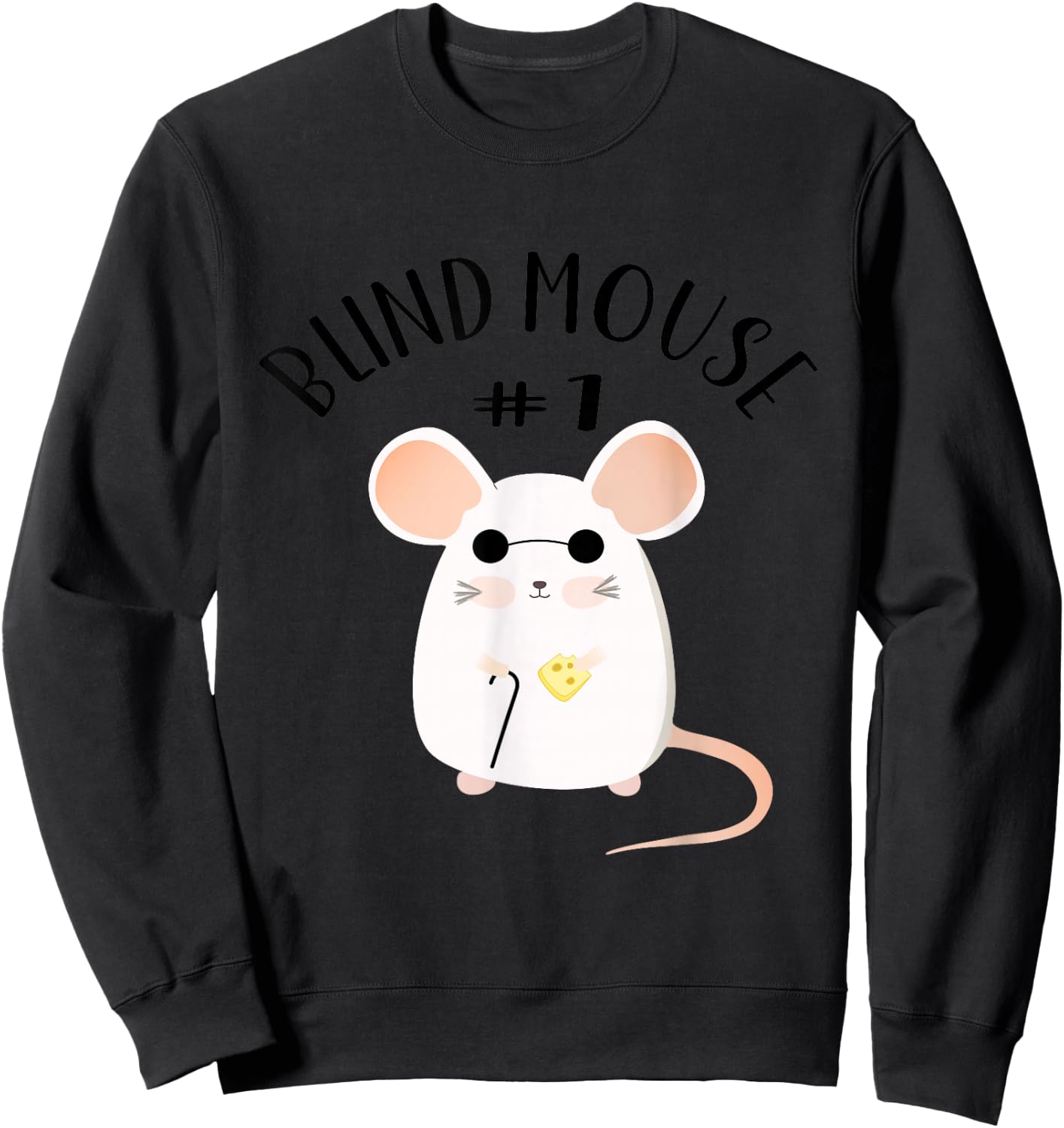 Three Blind Mice Costume - Halloween Matching Group Mouse #1 Sweatshirt - Sweatshirt | Black