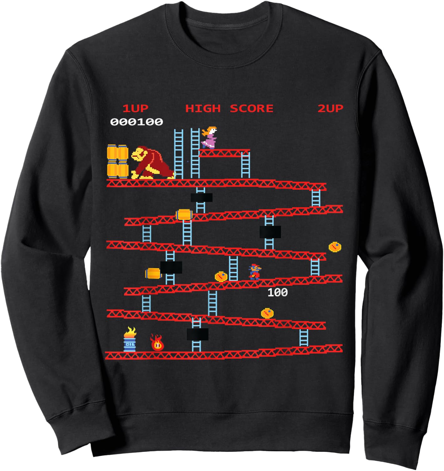Gaming Arcade Retro Video Game Console Vintage Gamer Gifts Sweatshirt - Sweatshirt | Black