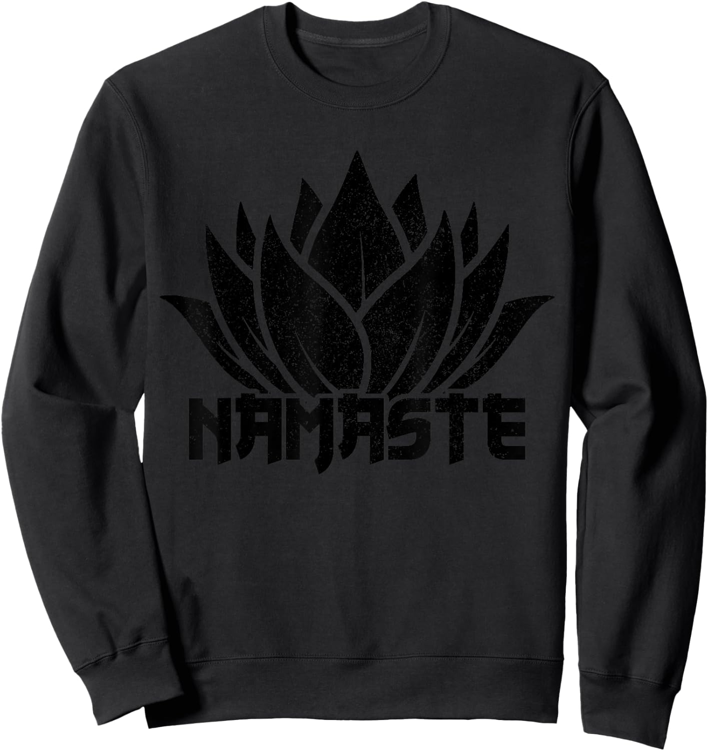 Yoga Namaste Lotus Flower Yogi Gift Sweatshirt - Sweatshirt | Black