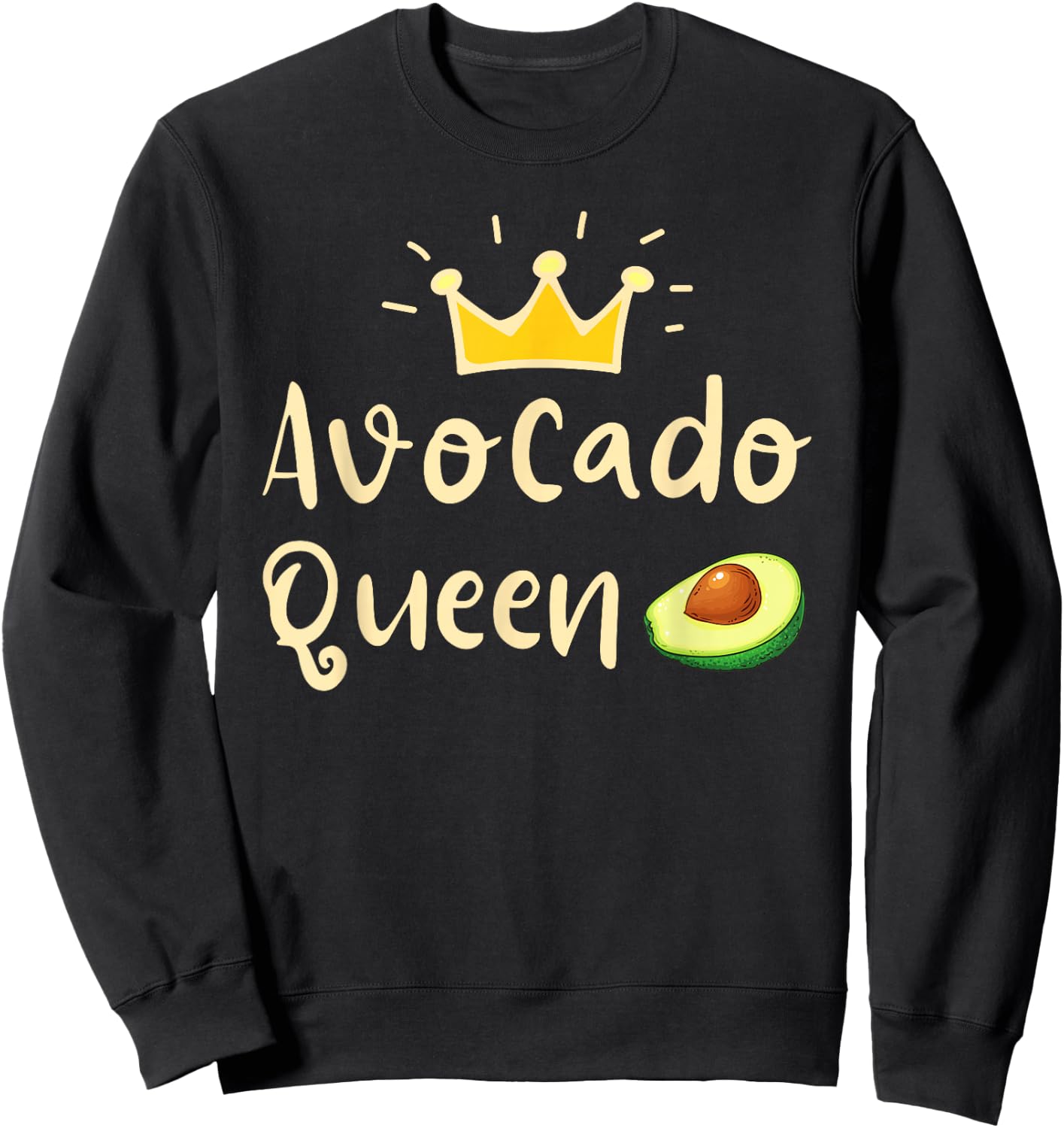Avocado Queen - Avocado Lover & Guacamole Gift Sweatshirt - Sweatshirt | Black
