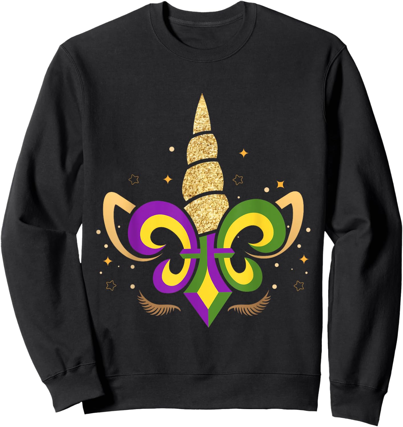 Mardi Gras Unicorn Party Costume Apparel Men Kids Toddler Sweatshirt - Sweatshirt | Black