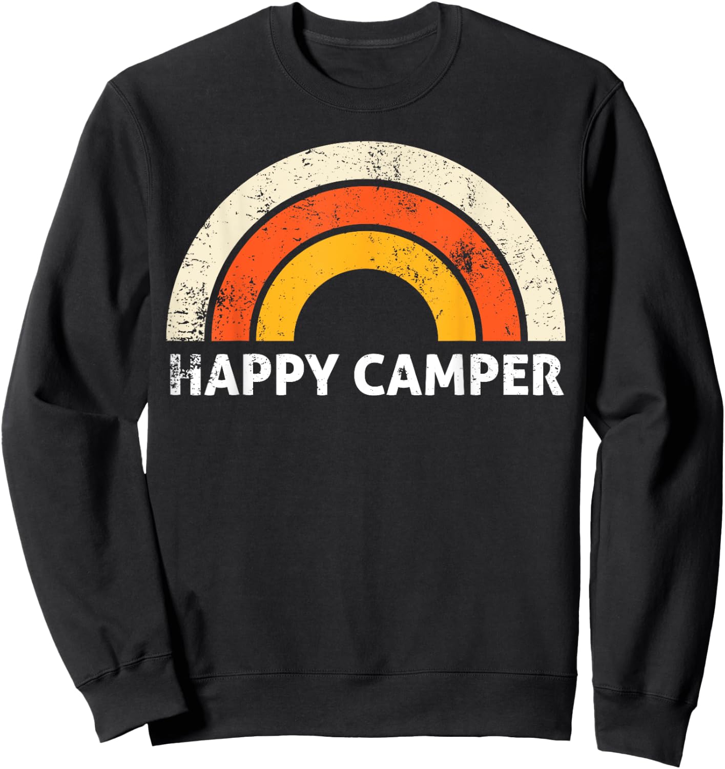 Happy Camper Shirt. Shirts Shirts Graphic Sweatshirt - Sweatshirt | Black