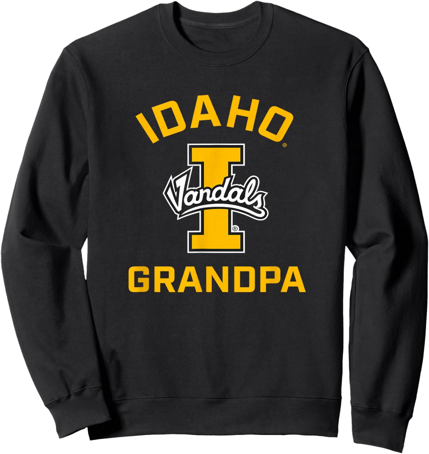 University of Idaho Vandals Arched Grandpa Sweatshirt - Sweatshirt | Black