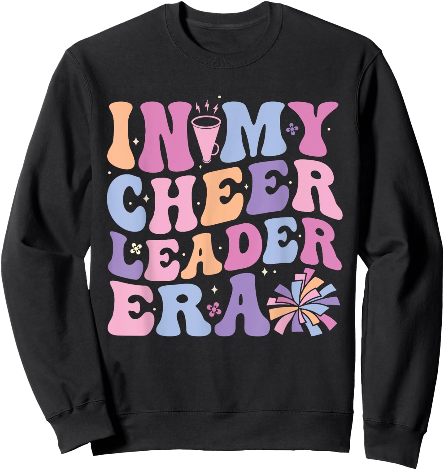 In My Cheerleader Era Cheerleading Funny Cheer Women Girls Sweatshirt - Sweatshirt | Black