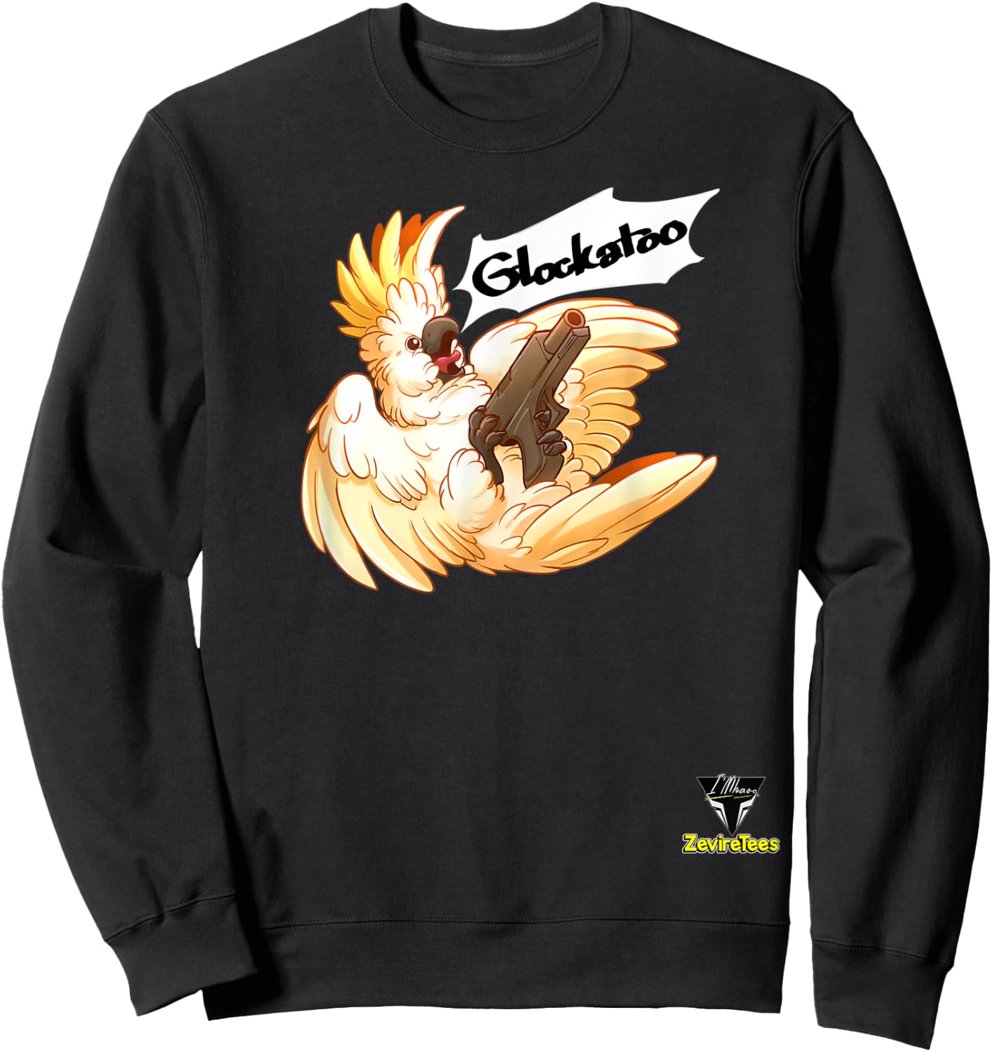 Glockatoo - a cockatoo that is packing heat Sweatshirt - Sweatshirt | Black