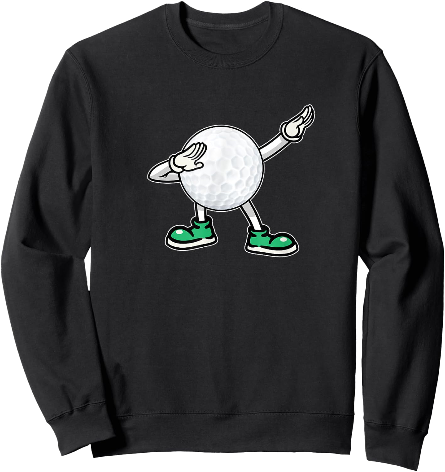 Dabbing Golf Ball Kids Boys Dab Dance Golfing Sweatshirt - Sweatshirt | Black