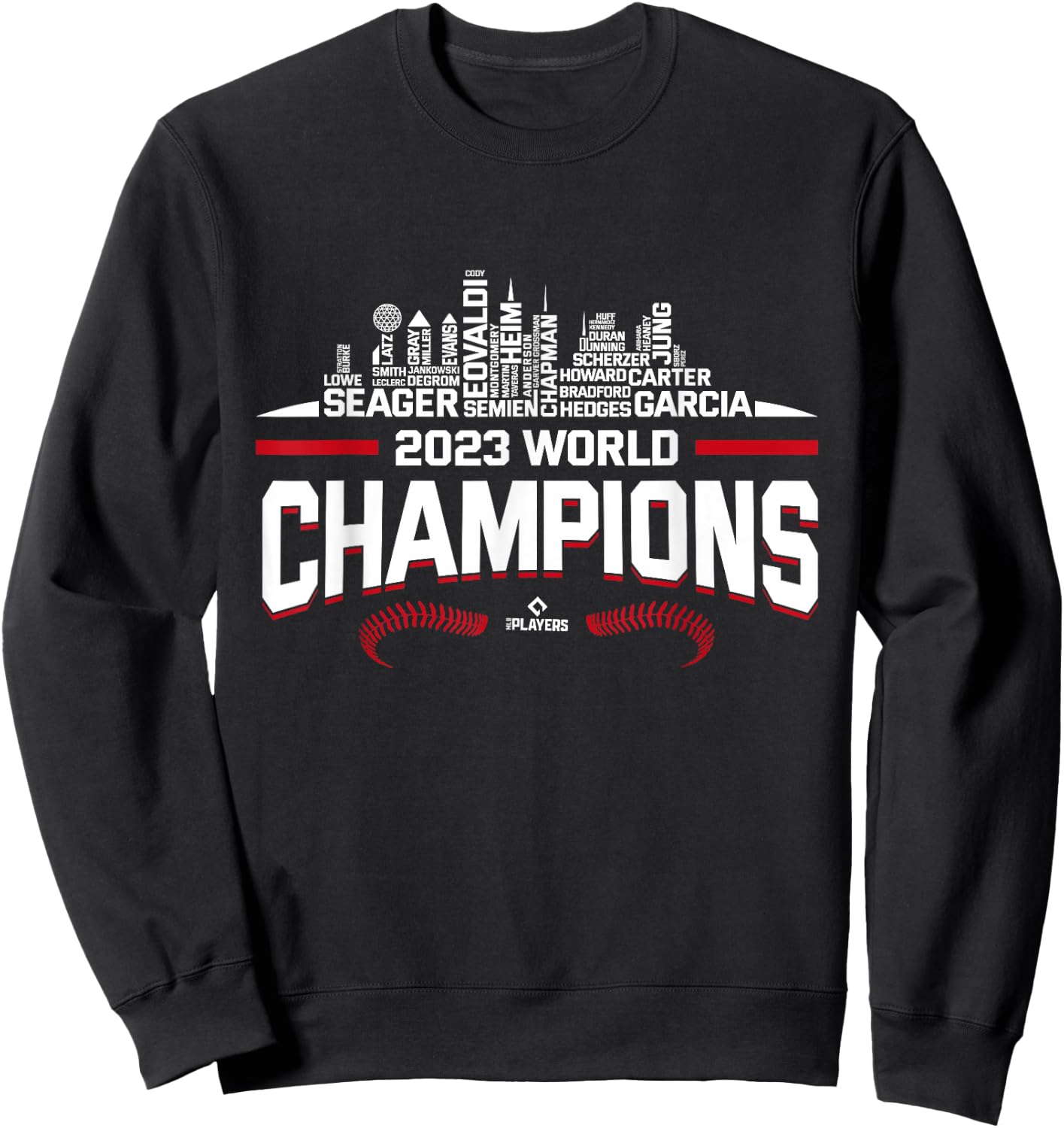 2023 World Champions Adolis Garcia Texas MLBPA Sweatshirt - Sweatshirt | Black