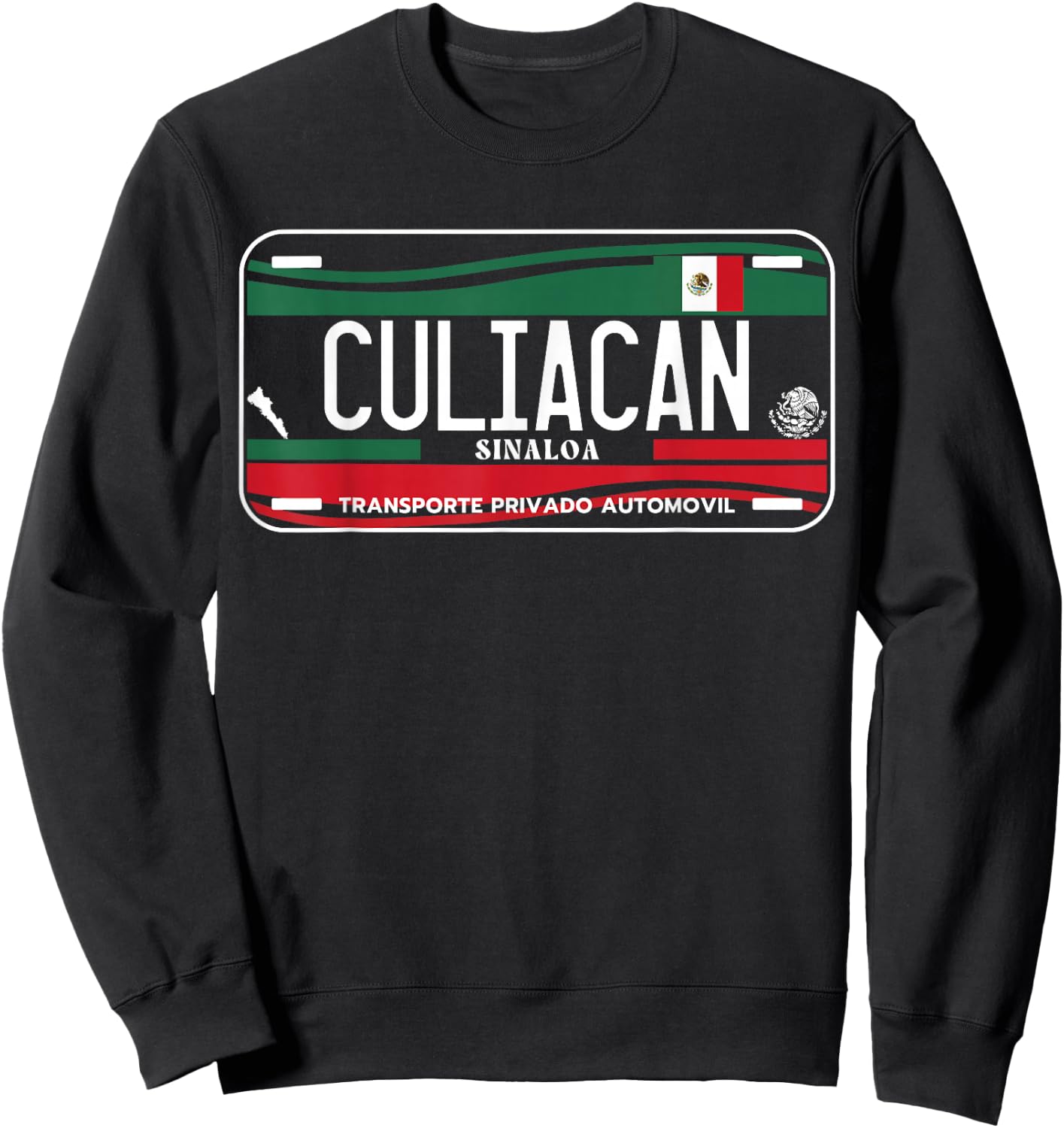 Culiacan Sinaloa License Plate Aesthetic, Culiacan Sweatshirt - Sweatshirt | Black