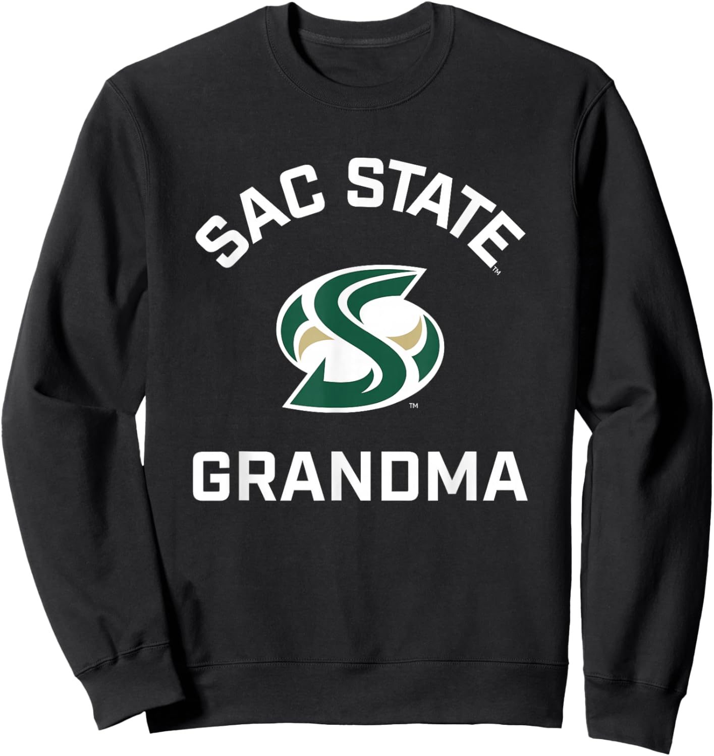 Sacramento State CSUS Hornets Arched Grandma Sweatshirt - Sweatshirt | Black