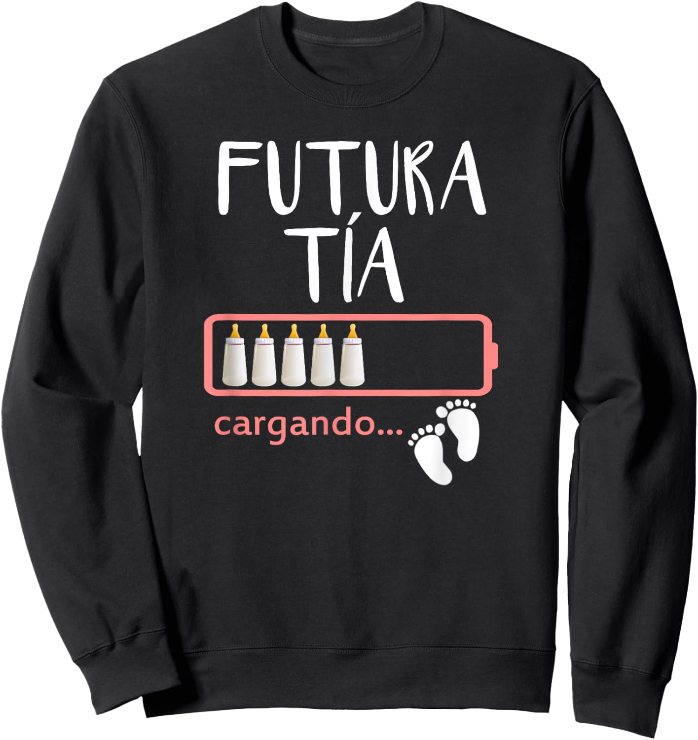 Futura Tia Spanish Pregnancy Announcement Aunt Gift Sweatshirt - Sweatshirt | Black