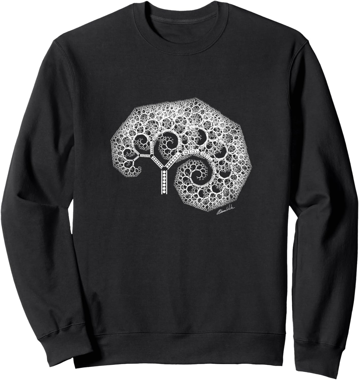 Tree of Life Infinite Spiral Fractal Trippy Nature Botany Sweatshirt - Sweatshirt | Black