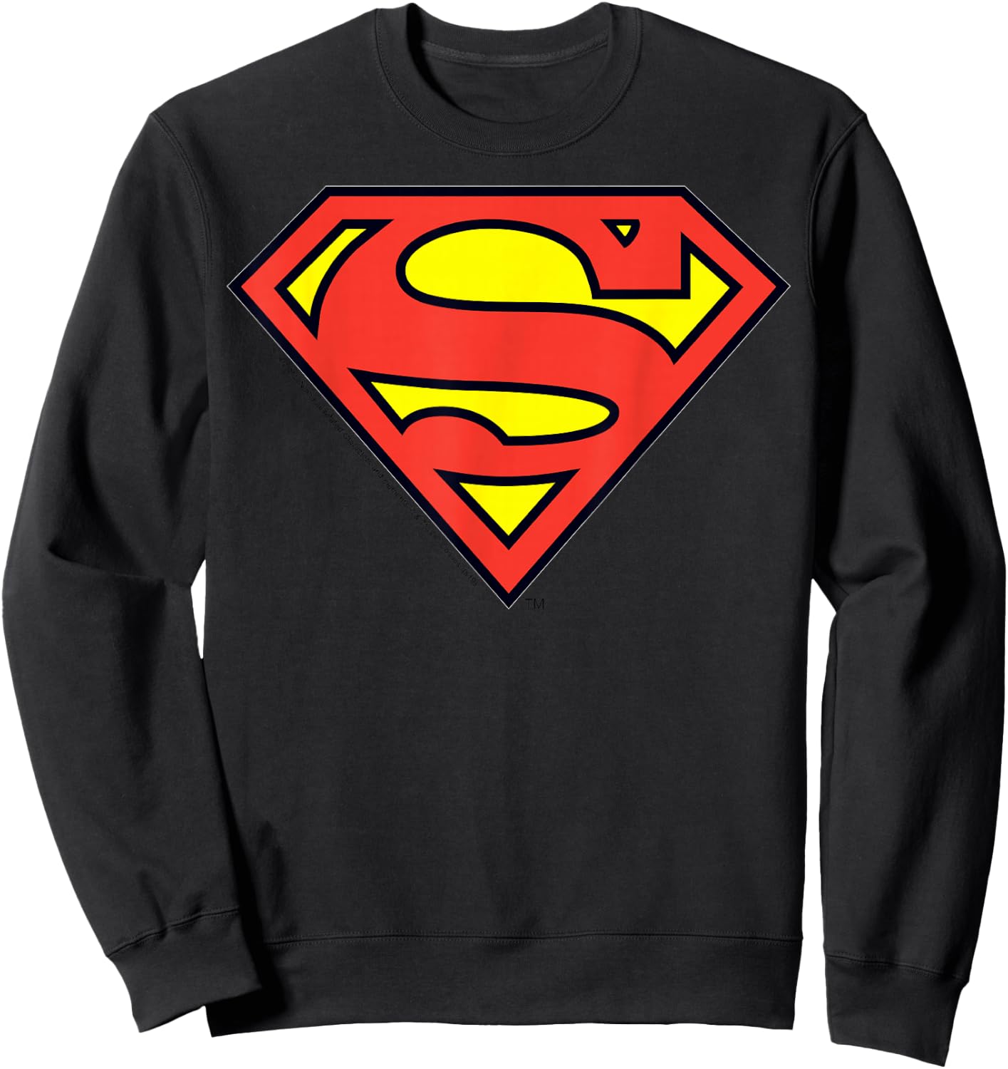 DC Comics Superman Classic Chest Logo Small Sweatshirt - Sweatshirt | Black