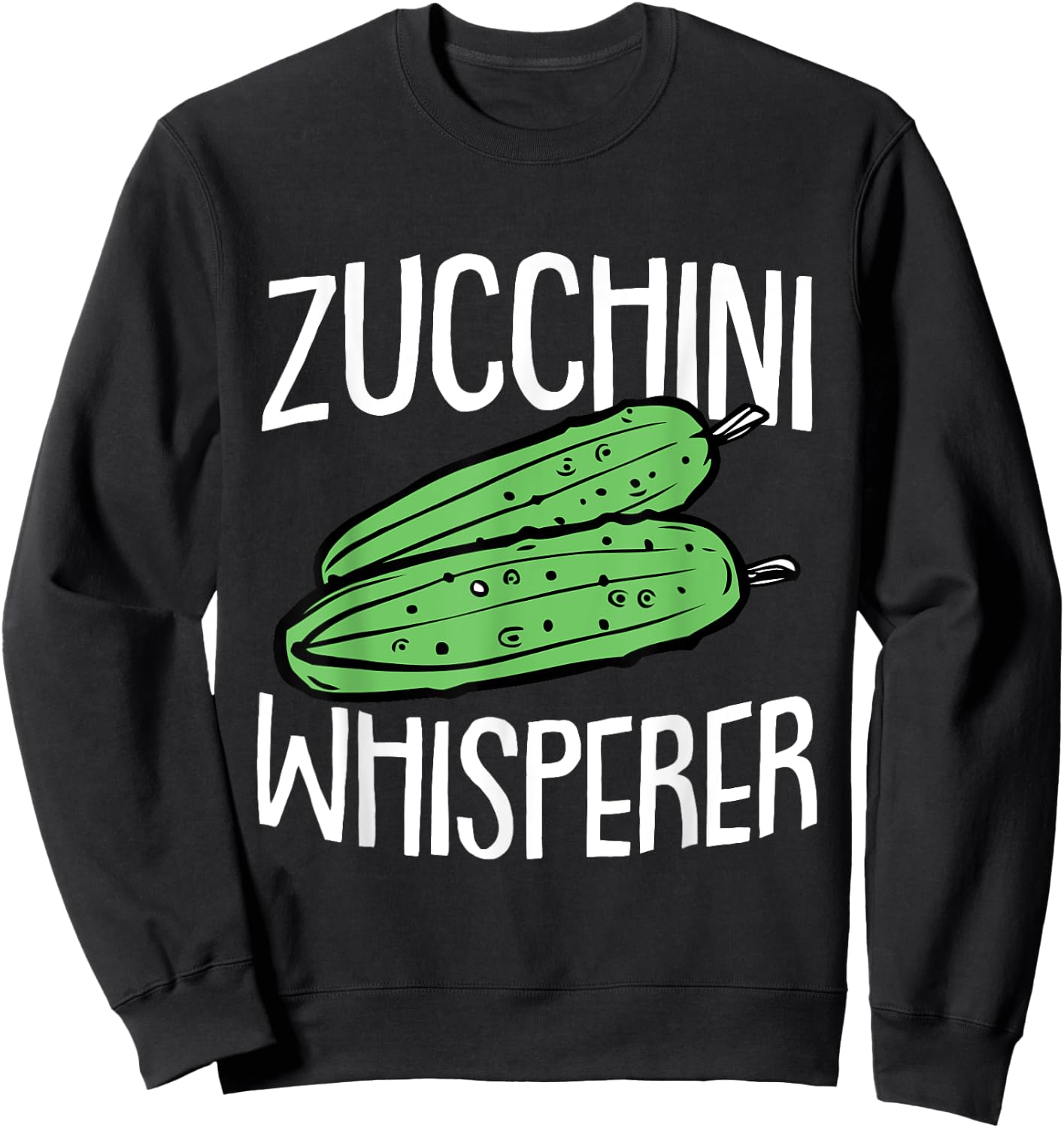 Zucchini Fathers Day Gardening Vegetarian Dad Papa Gardener Sweatshirt - Sweatshirt | Black