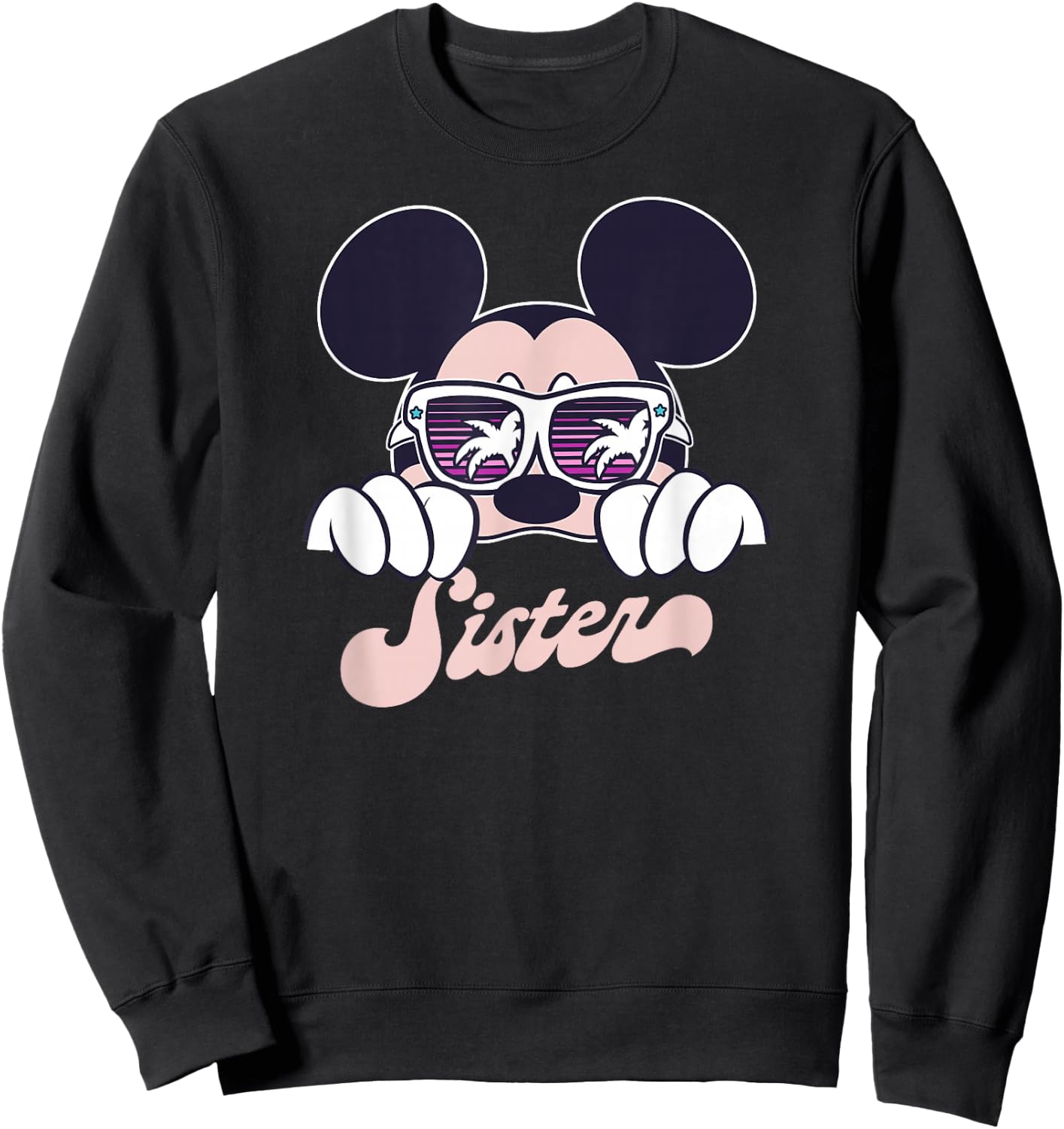 Disney Mickey and Friends Mickey Summer Vibes Sister Logo Sweatshirt - Sweatshirt | Black