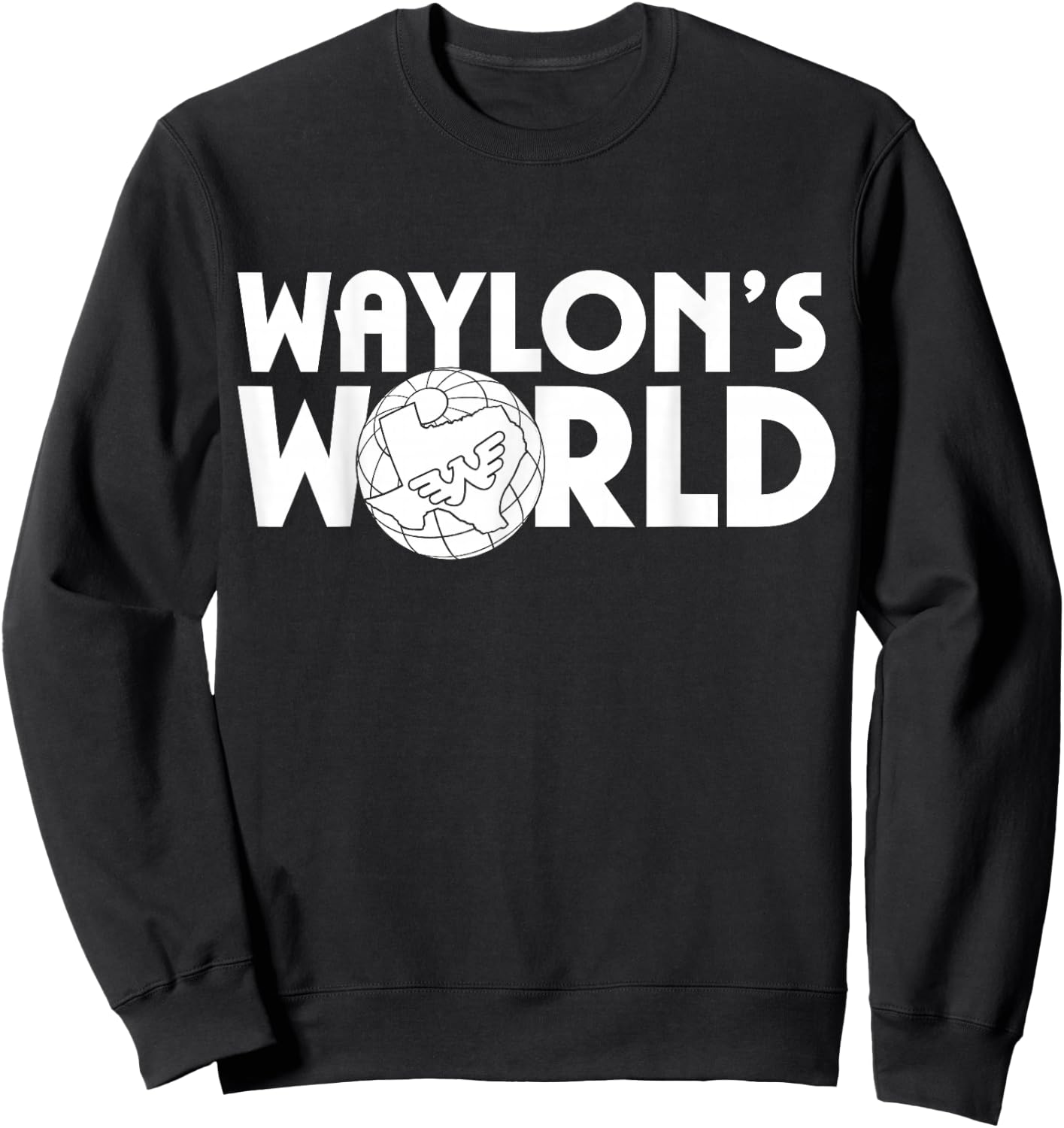 Waylon Jennings - Official Merchandise - Waylons World Sweatshirt - Sweatshirt | Black