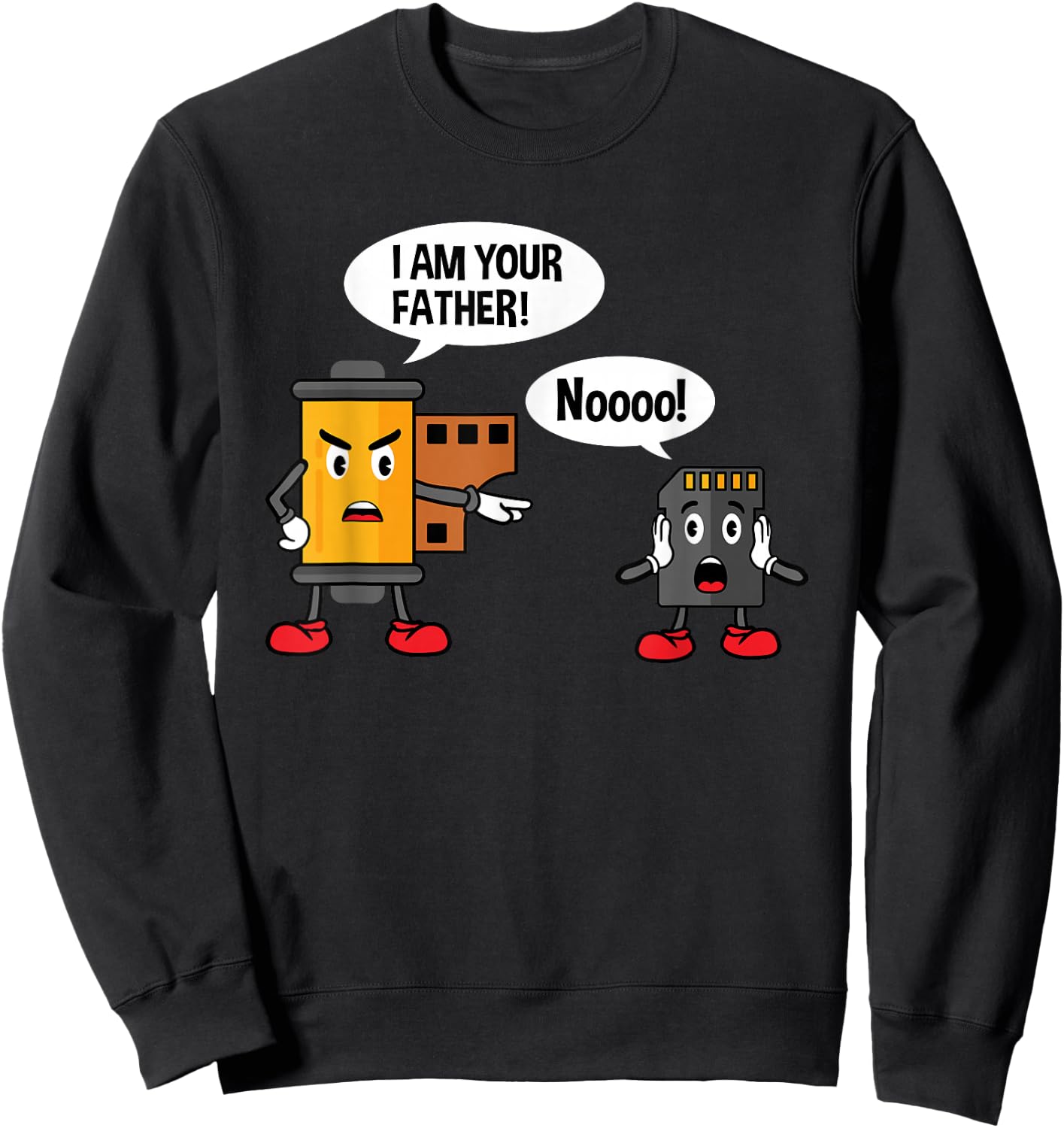 Analog Film Roll & SD Card - Funny Photographer Camera Sweatshirt - Sweatshirt | Black