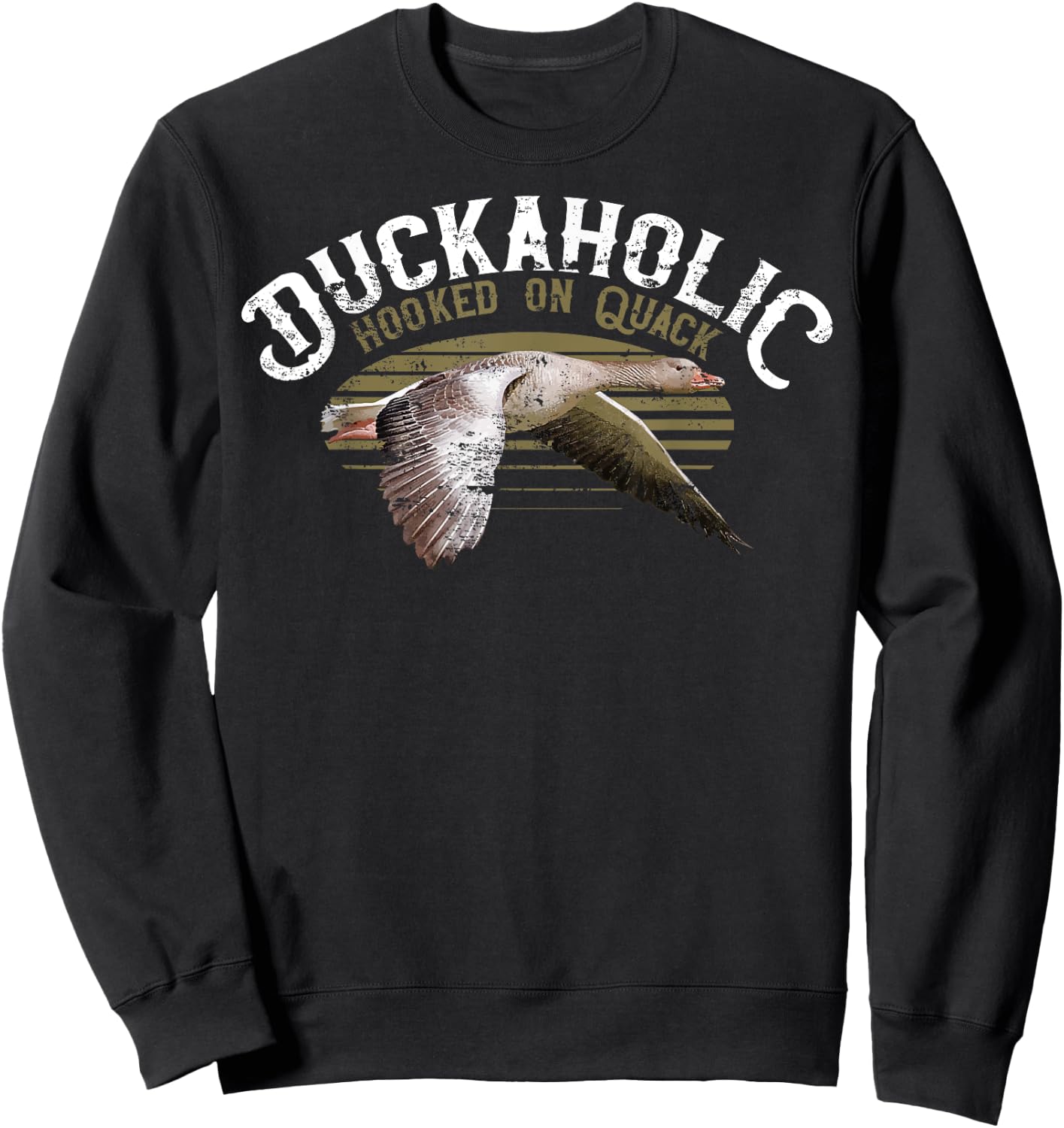 Quack Duck Hunter Duckaholic Gift design Sweatshirt - Sweatshirt | Black