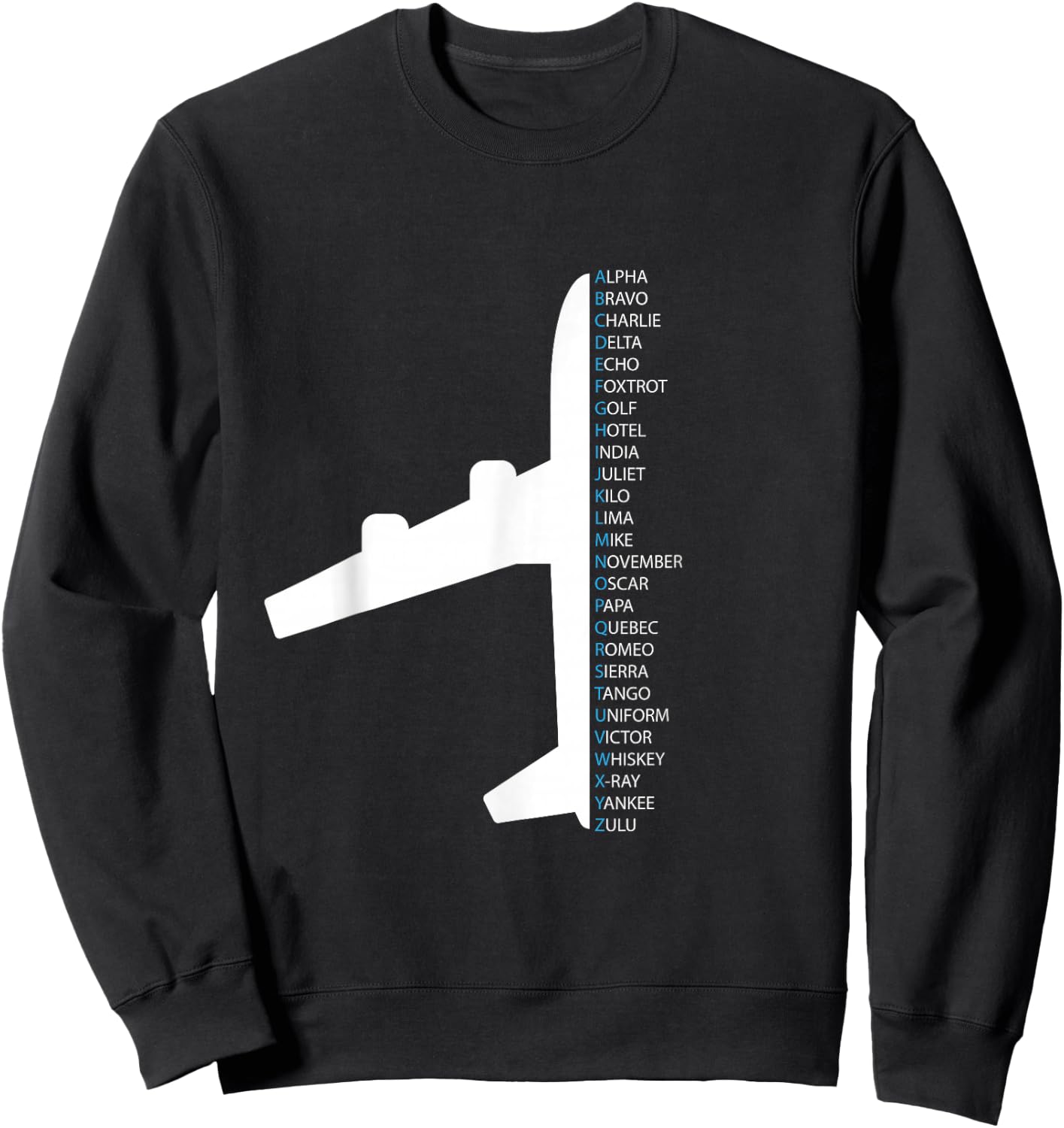NATO Alphabet Design for a Air Traffic Controller Sweatshirt - Sweatshirt | Black