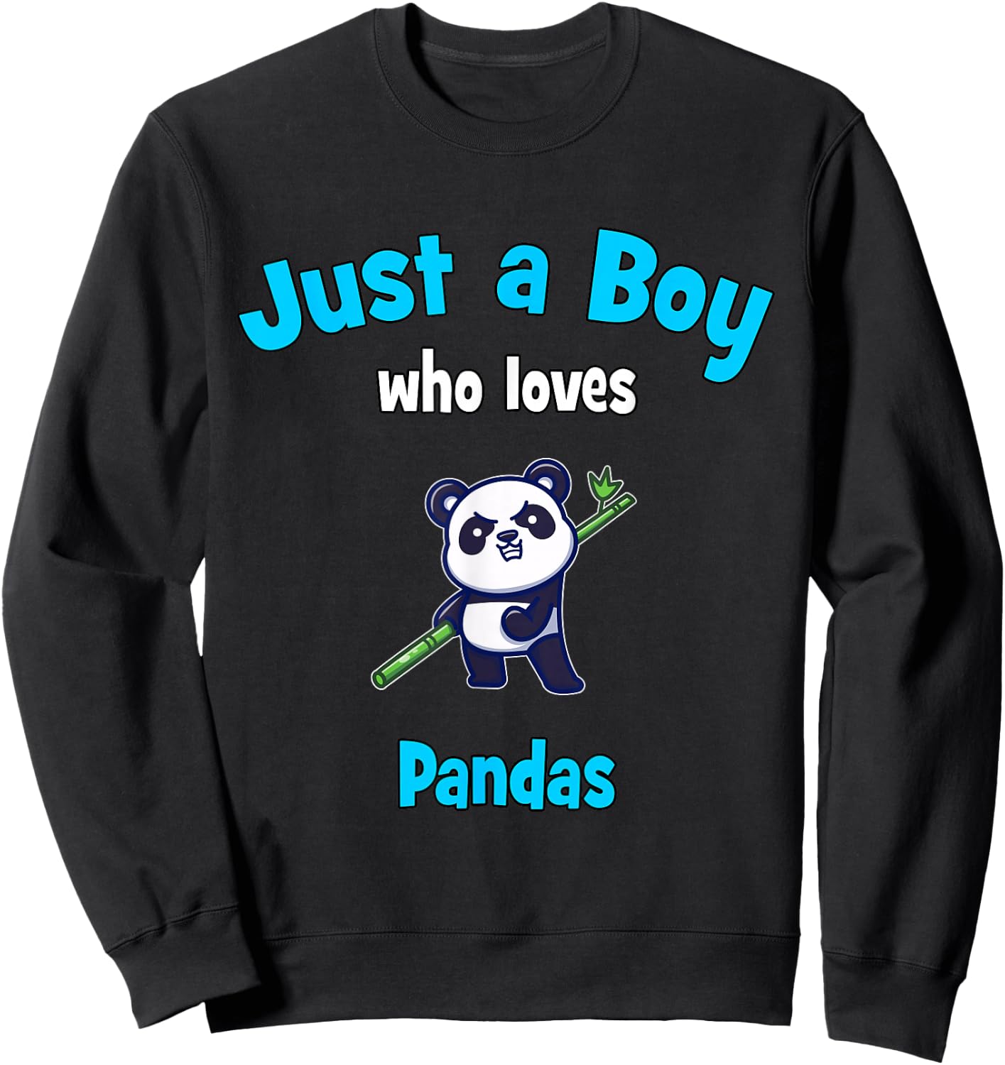 Panda Shirt for Boys | Kids Panda Sweatshirt - Sweatshirt | Black