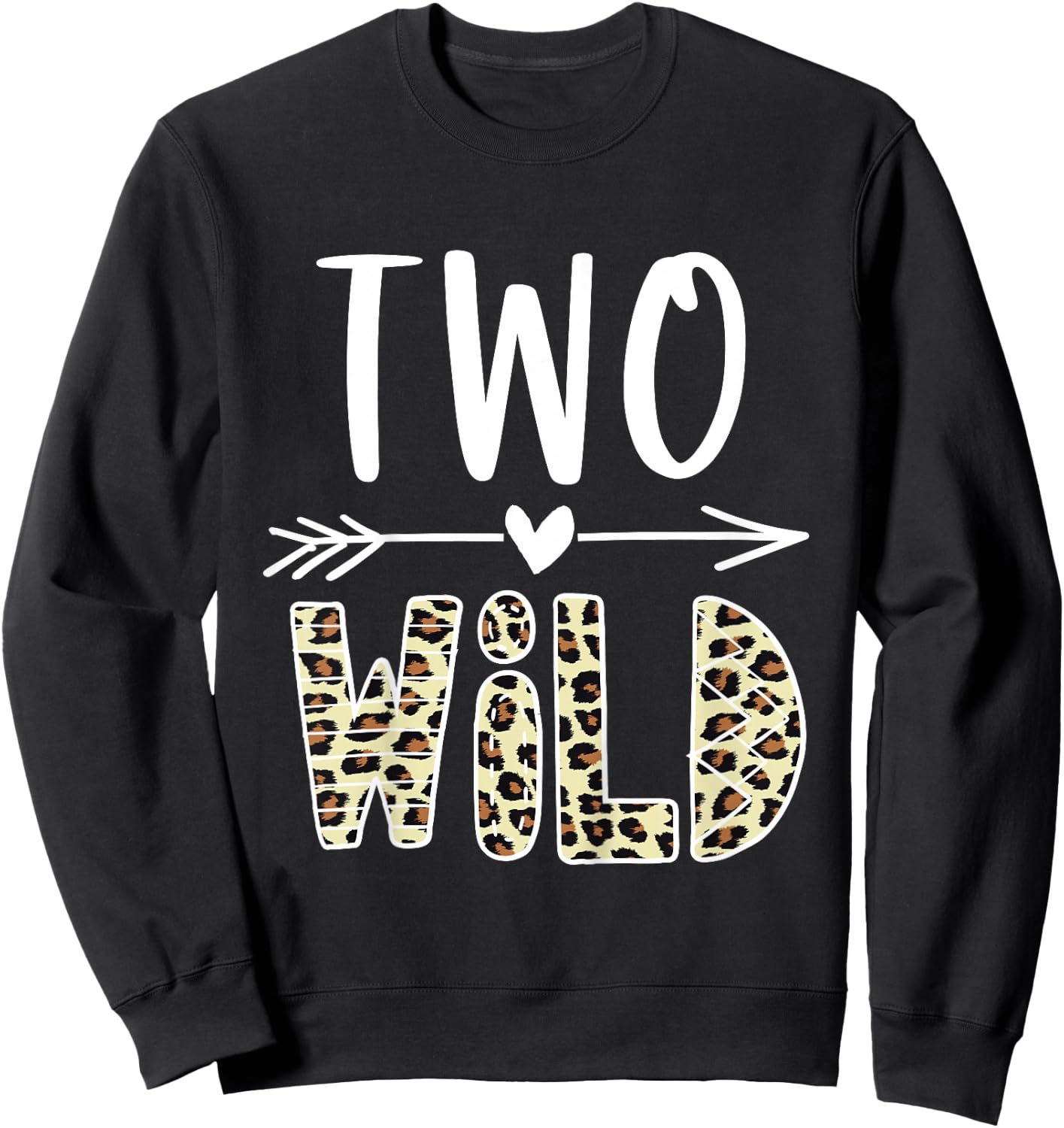 Two Wild 2 Year Old Girl Gifts 2nd Birthday Second BDay Sweatshirt - Sweatshirt | Black