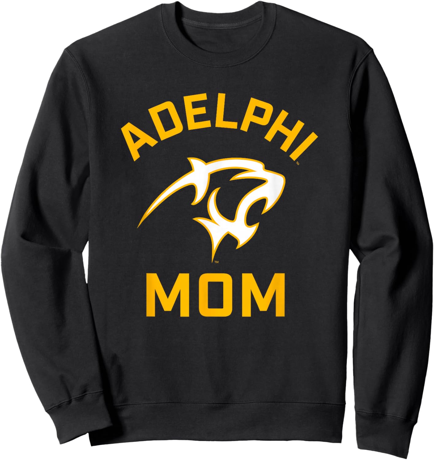 Adelphi University Panthers Arched Mom Sweatshirt - Sweatshirt | Black