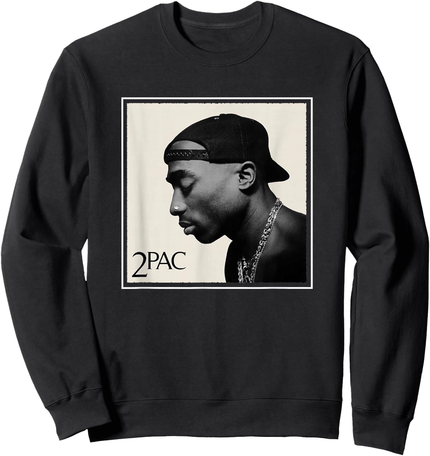 Offical Tupac Shakur Photo Sweatshirt - Sweatshirt | Black