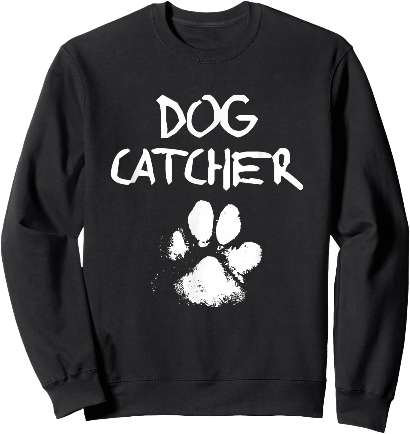 Dog Catcher Costume Adult Halloween Spooky Paw Dog Funny Sweatshirt - Sweatshirt | Black