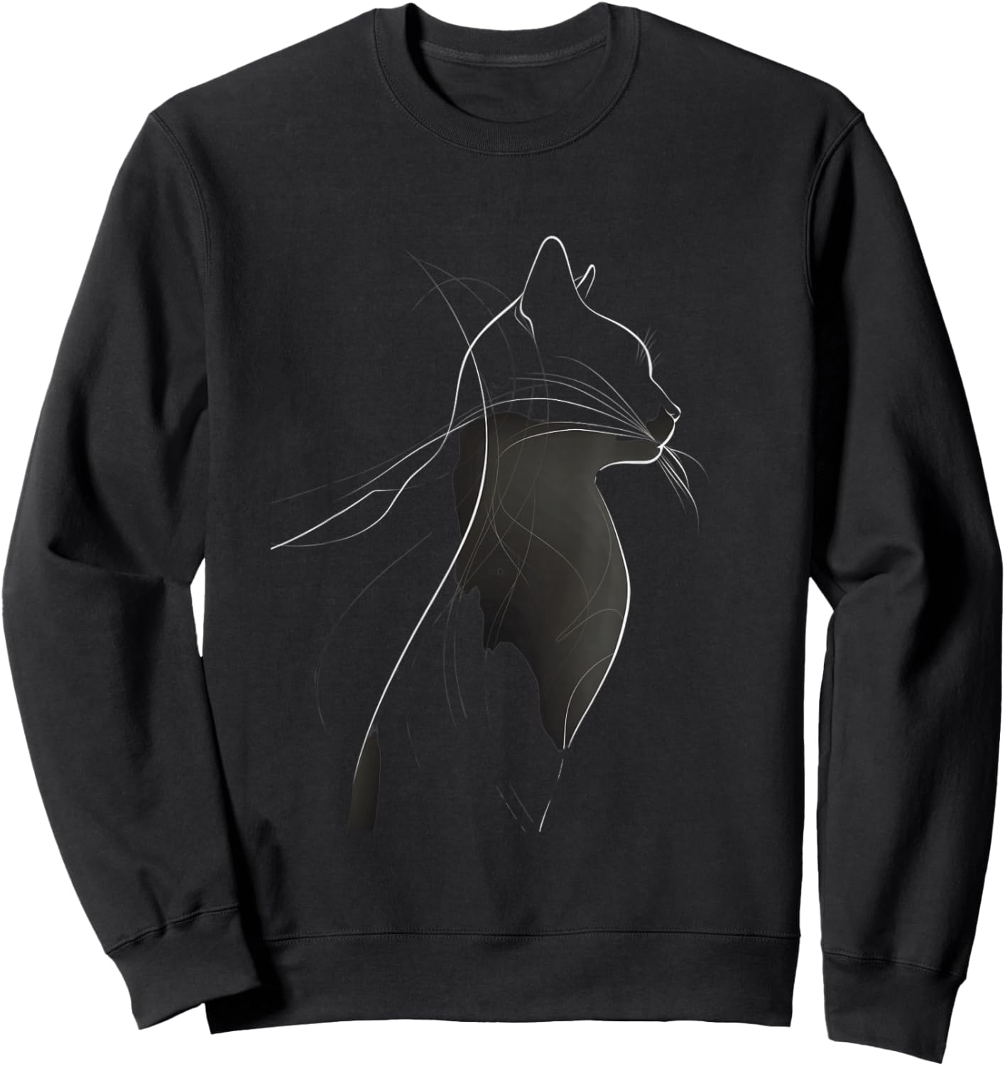 Cat, artful cat Sweatshirt - Sweatshirt | Black