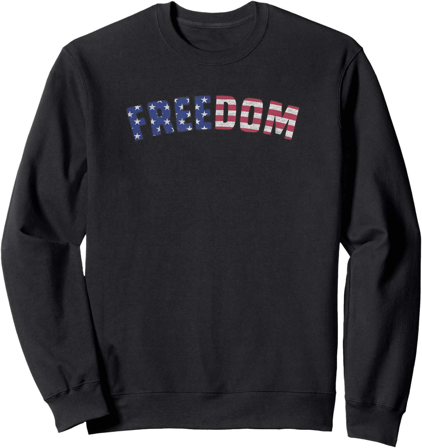 Americana Red White and Blue Freedom Sweatshirt - Sweatshirt | Black