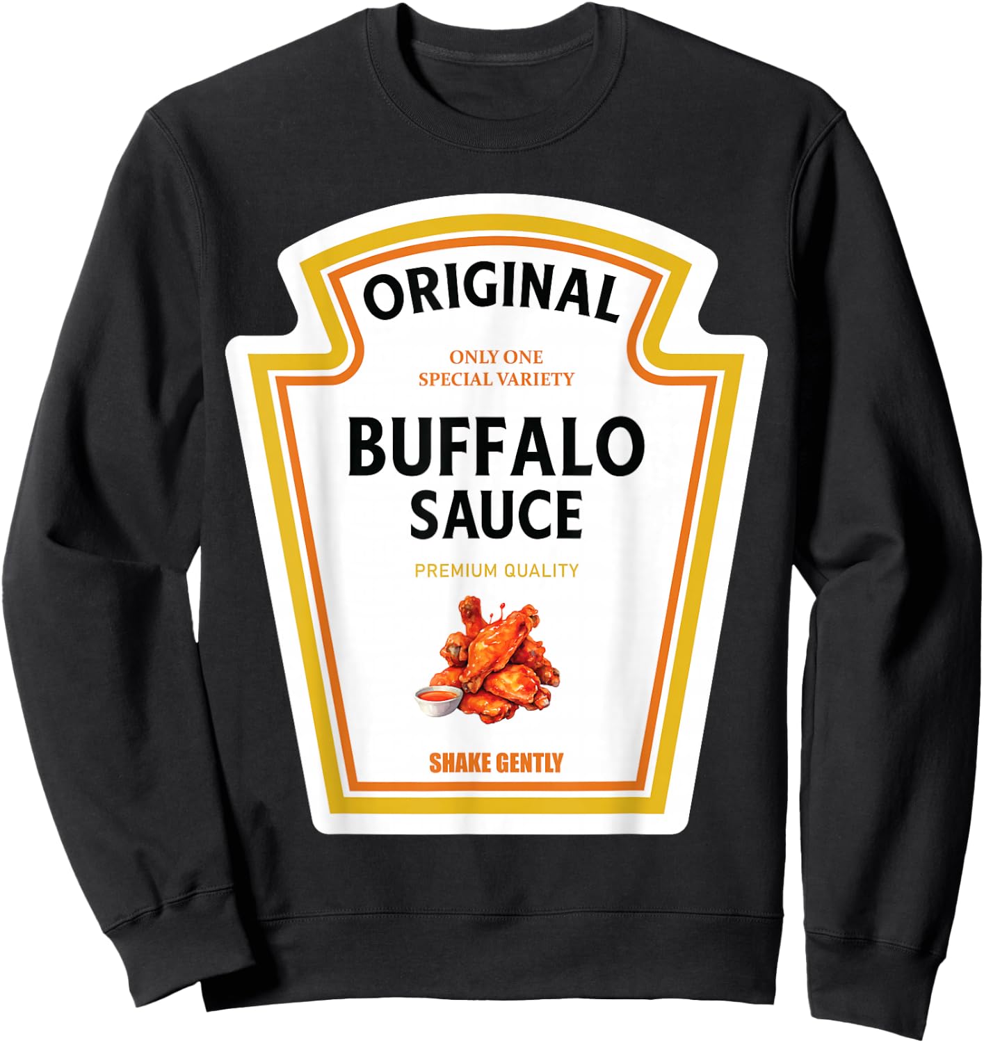 Buffalo Sauce Halloween 2024 Costume Family Matching Ketchup Sweatshirt - Sweatshirt | Black