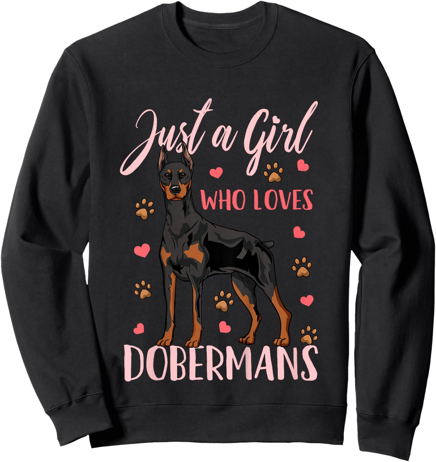 Kids Doberman Gift Sweatshirt - Sweatshirt | Black