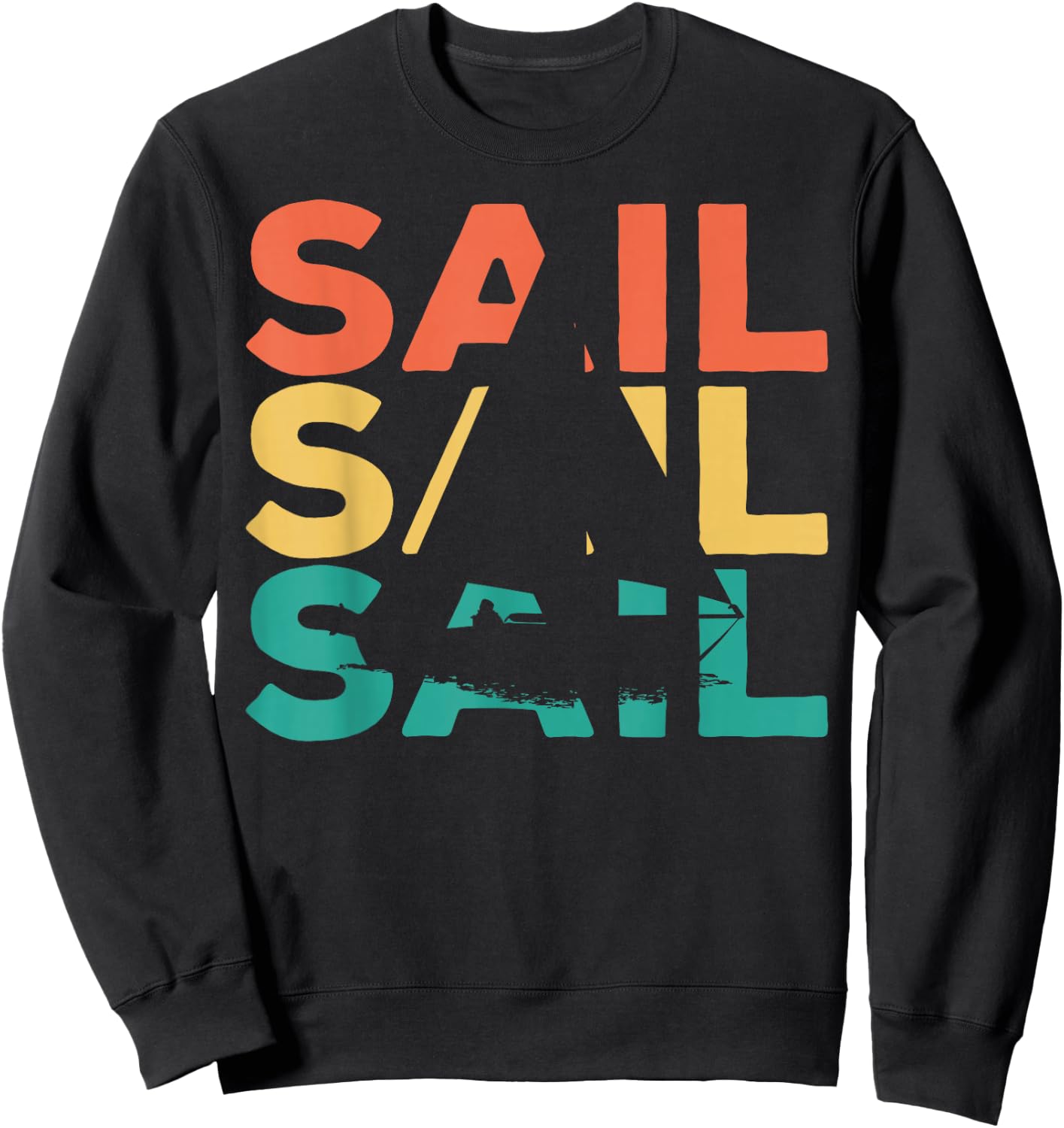 Retro Vintage Sailing Gift Sailors & Skippers Sweatshirt - Sweatshirt | Black