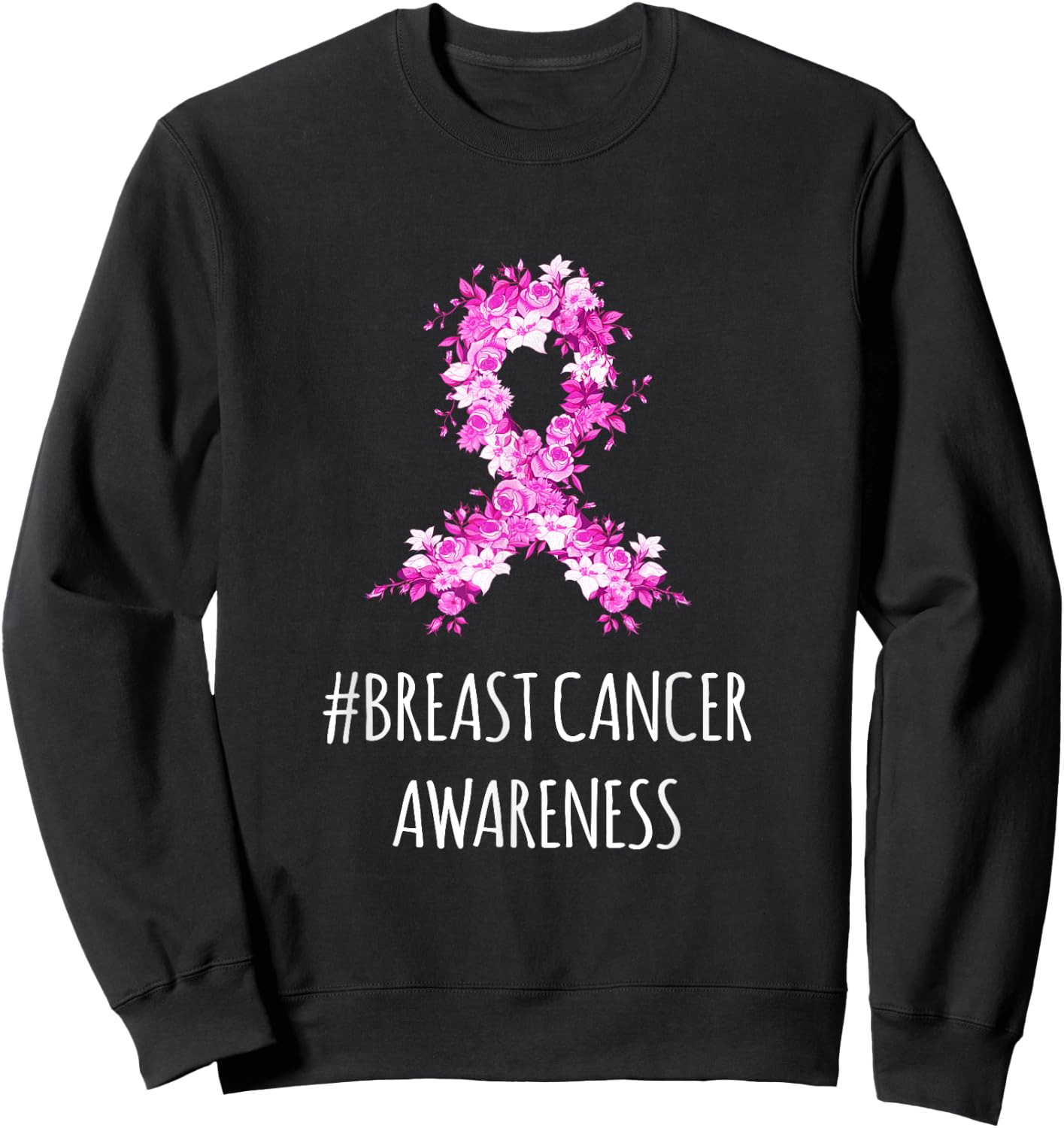 Breast Cancer Attention | Breast Cancer Sweatshirt - Sweatshirt | Black