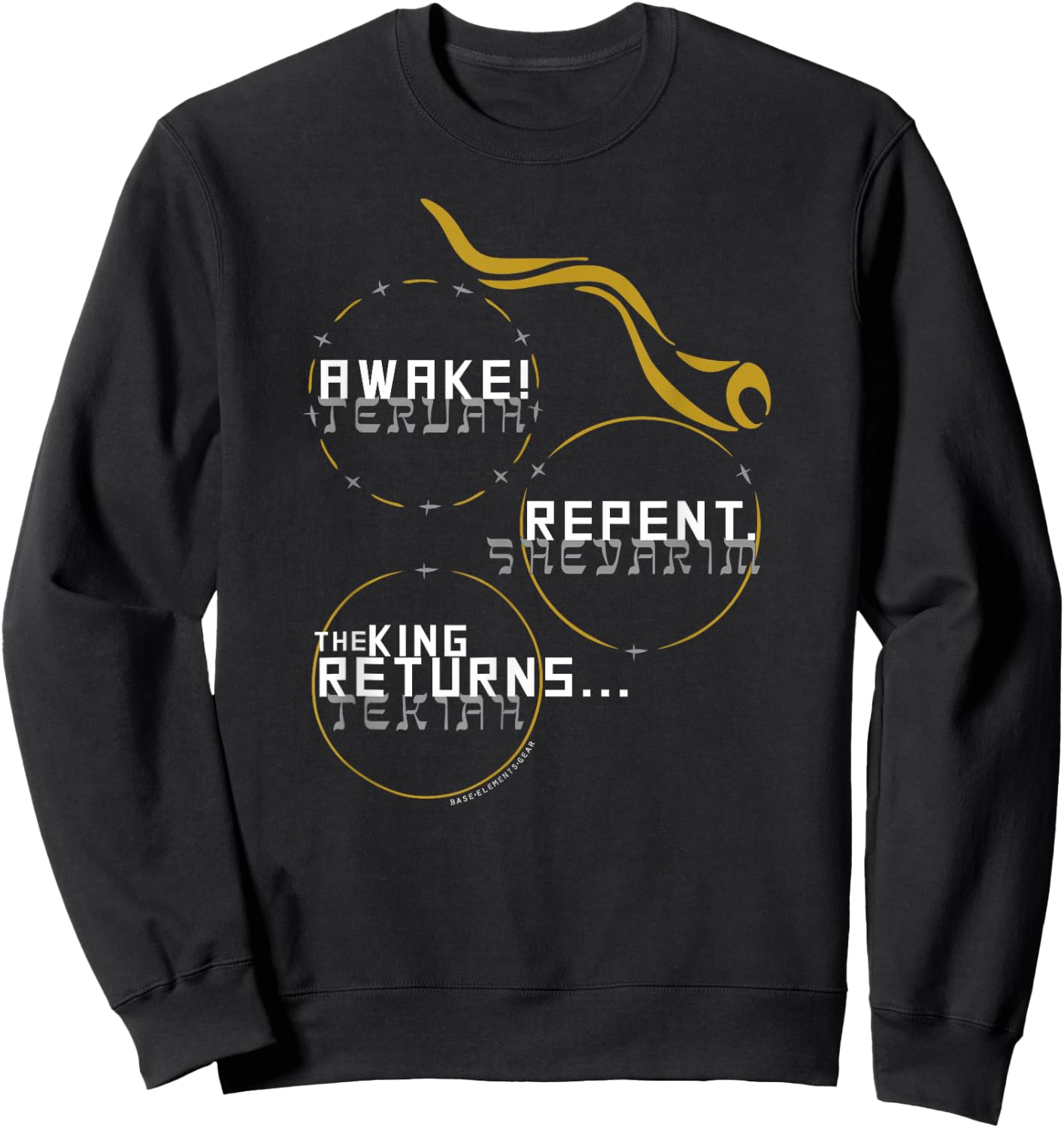 Sound the Shofar Fall Feasts Yom Teruah Day of Trumpets Sweatshirt - Sweatshirt | Black