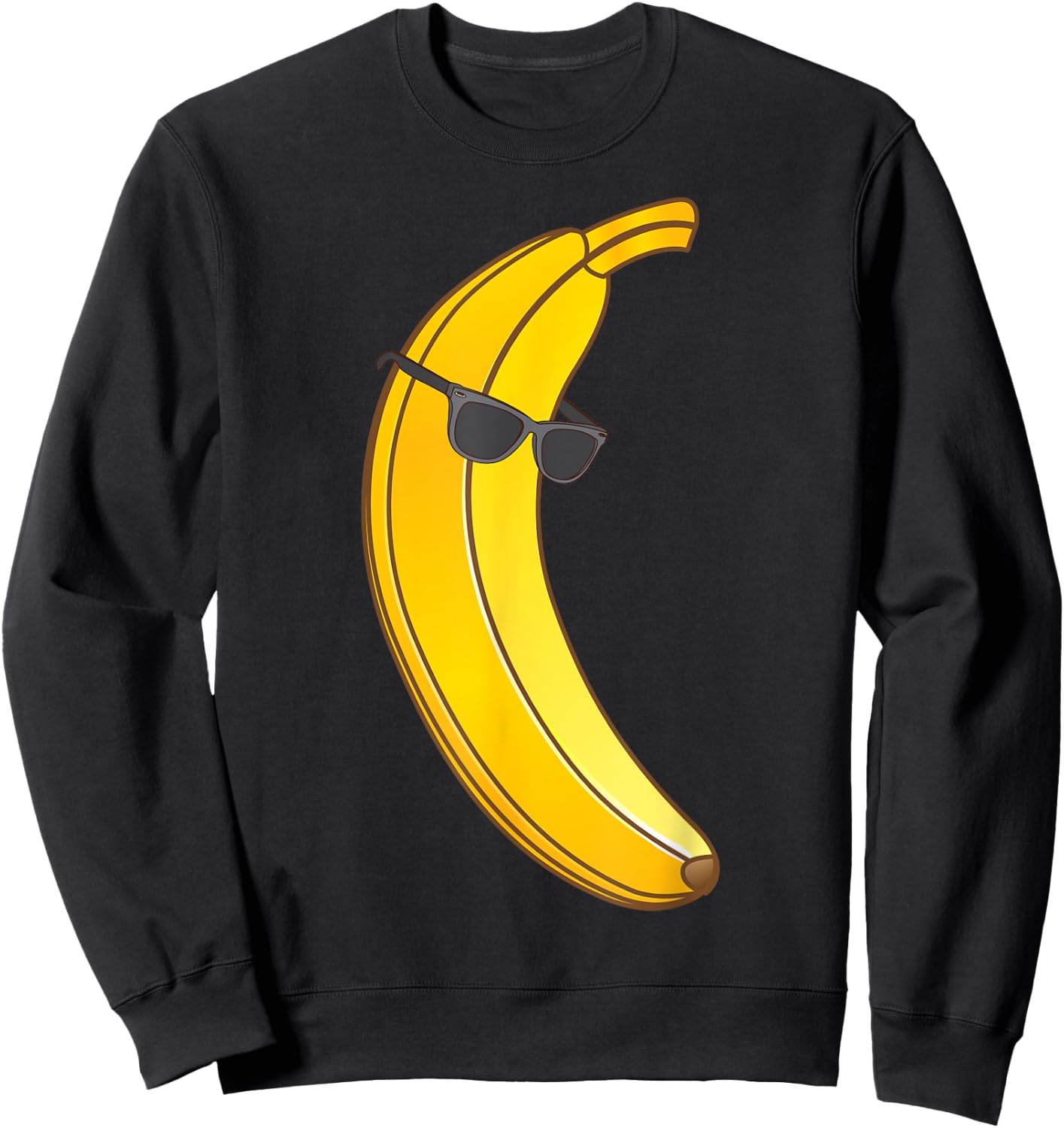 Cool Banana Wearing Sunglasses | Funny Fruit Eyewear Gift Sweatshirt - Sweatshirt | Black