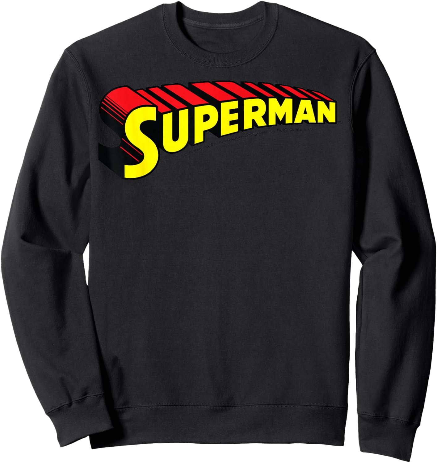 DC Comics Superman Bold Text Logo Sweatshirt - Sweatshirt | Black