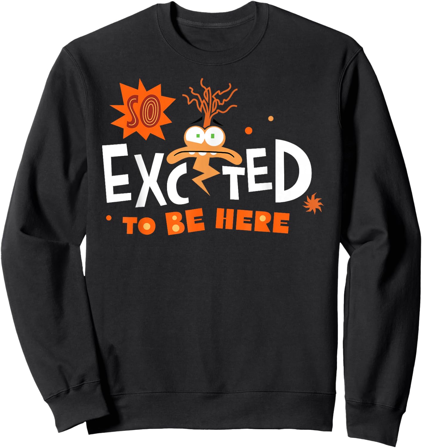 Disney Pixar Inside Out 2 So Excited To Be Here Anxiety Logo Sweatshirt - Sweatshirt | Black