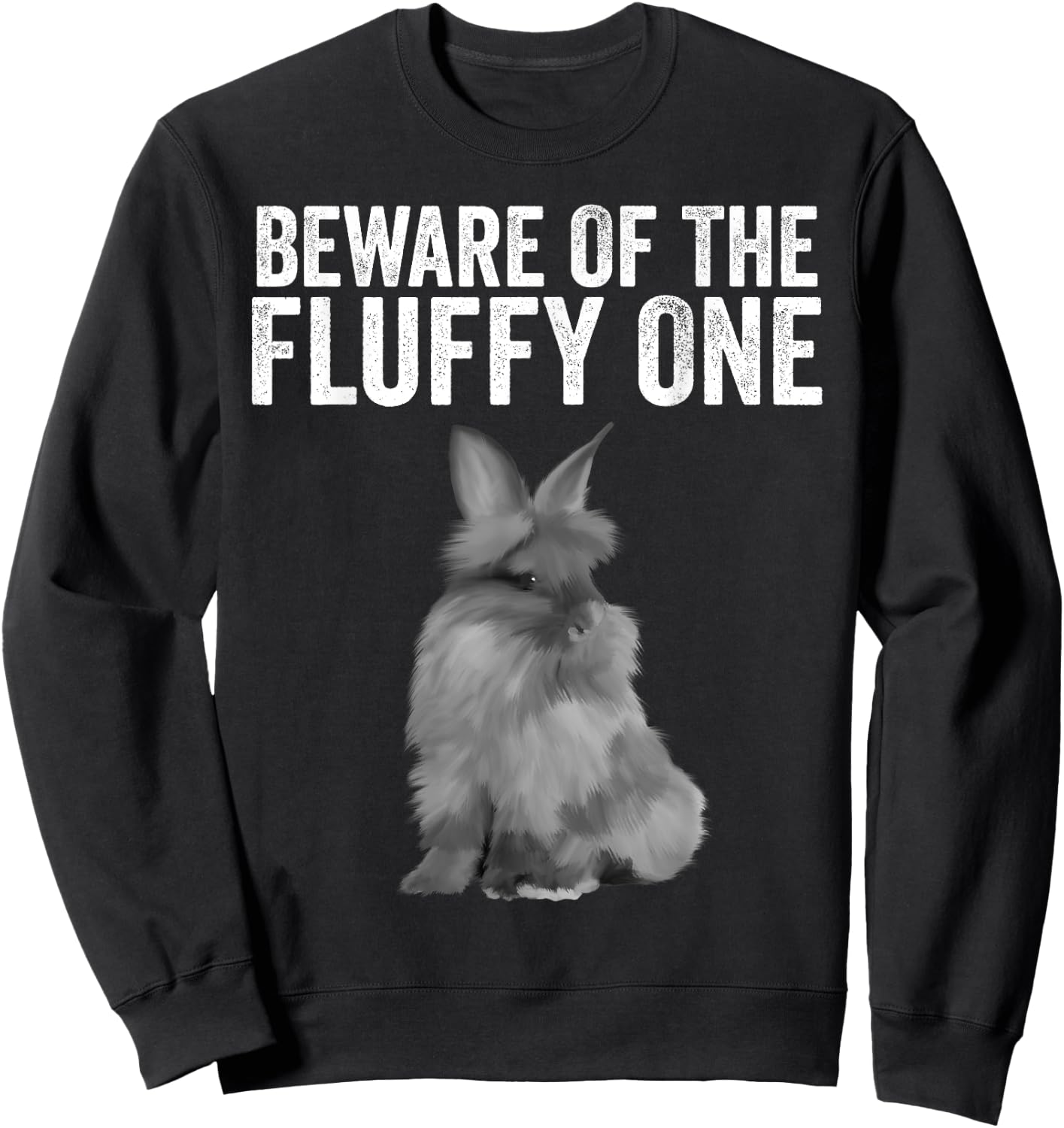 Funny Fluffy One Gift Lionhead Bunny Rabbit Lover Men Women Sweatshirt - Sweatshirt | Black