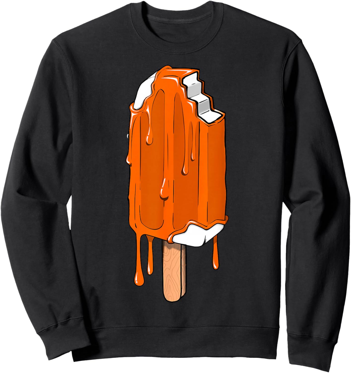 Melting Orange Creamsicle Sweatshirt - Sweatshirt | Black