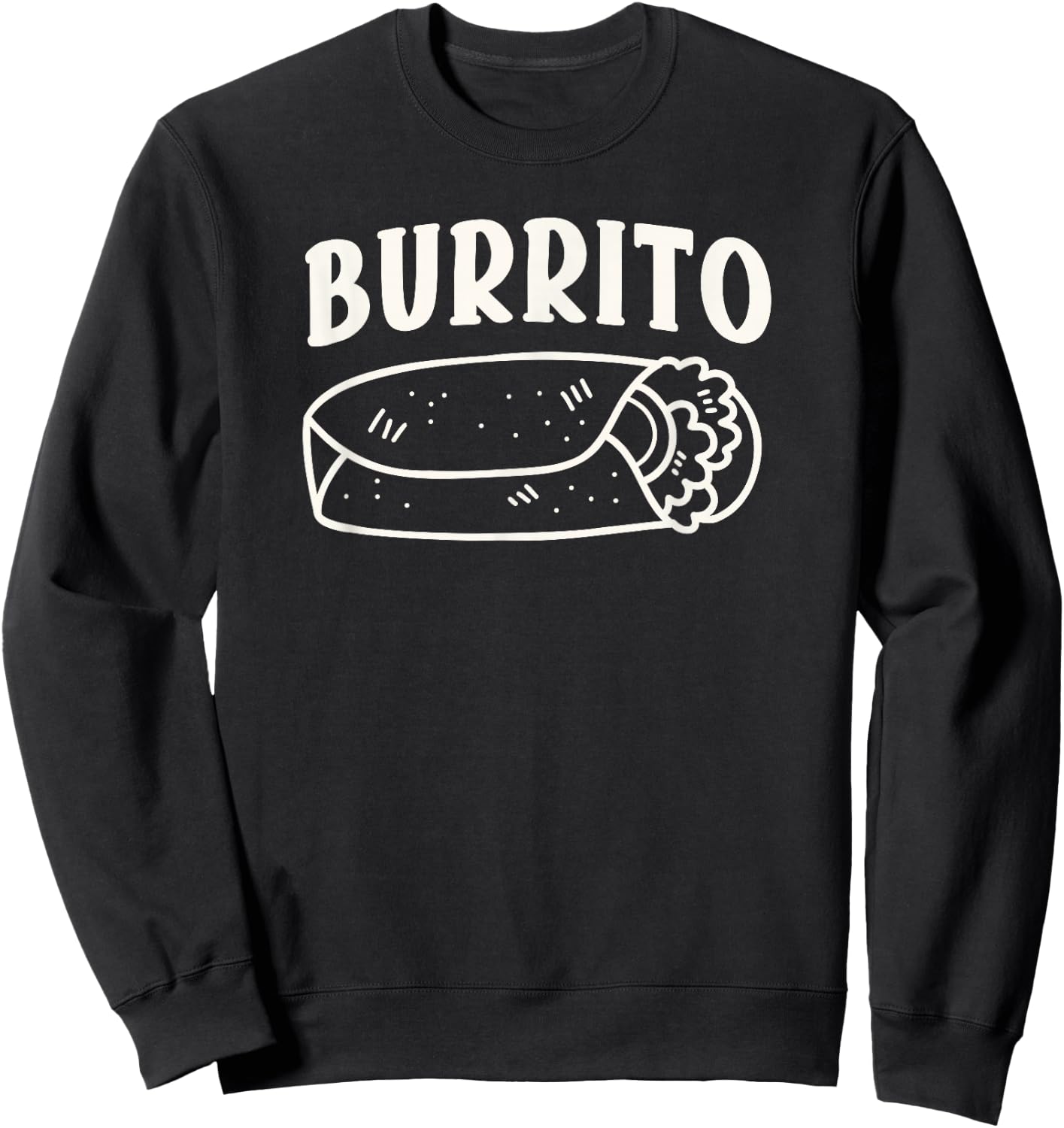 Burrito Taco Taquito Funny Mexican Food Matching Family Sweatshirt - Sweatshirt | Black