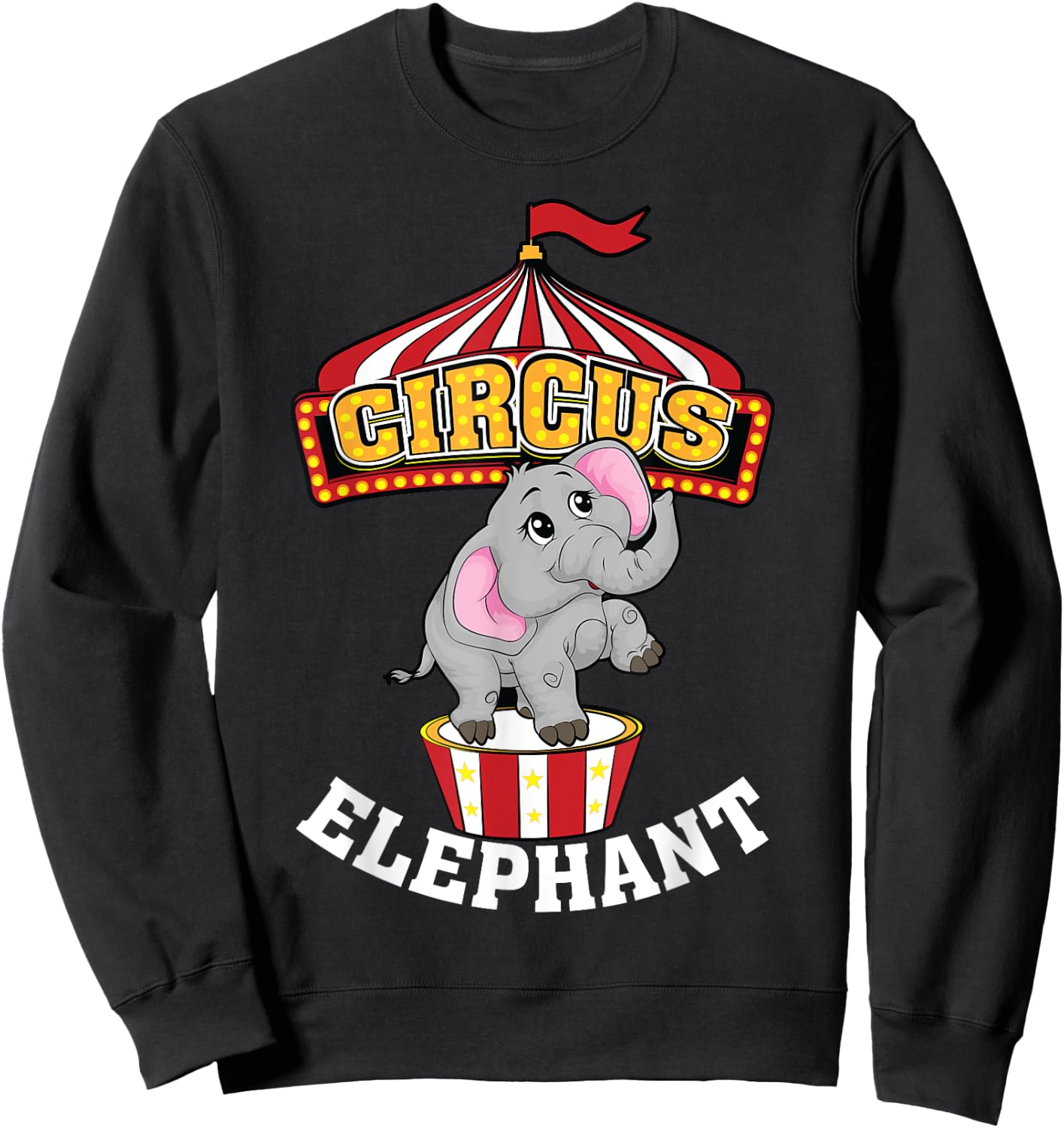 Funny Circus Elephant | Cool Circus Animal Tamer Fan Gift Sweatshirt - Sweatshirt | Black