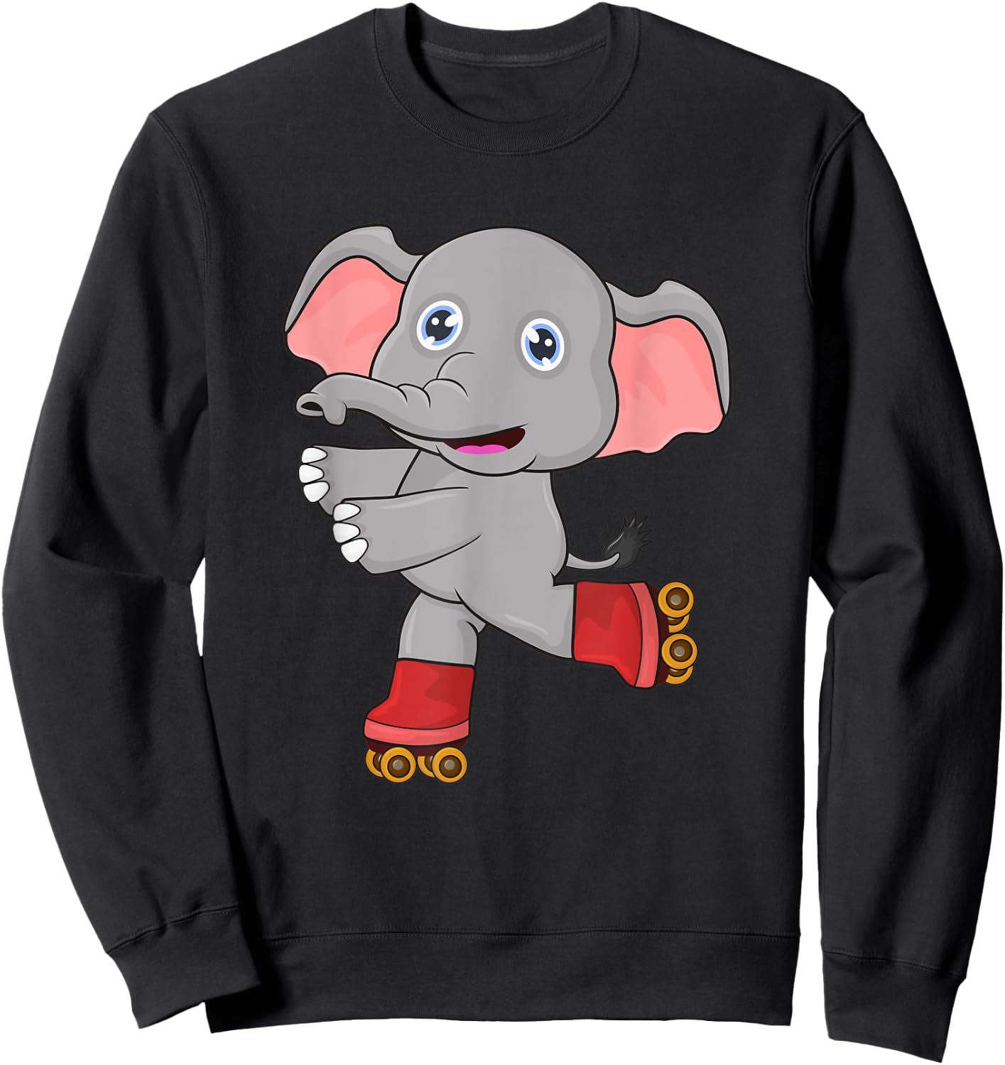 Elephant on roller skates Sweatshirt - Sweatshirt | Black