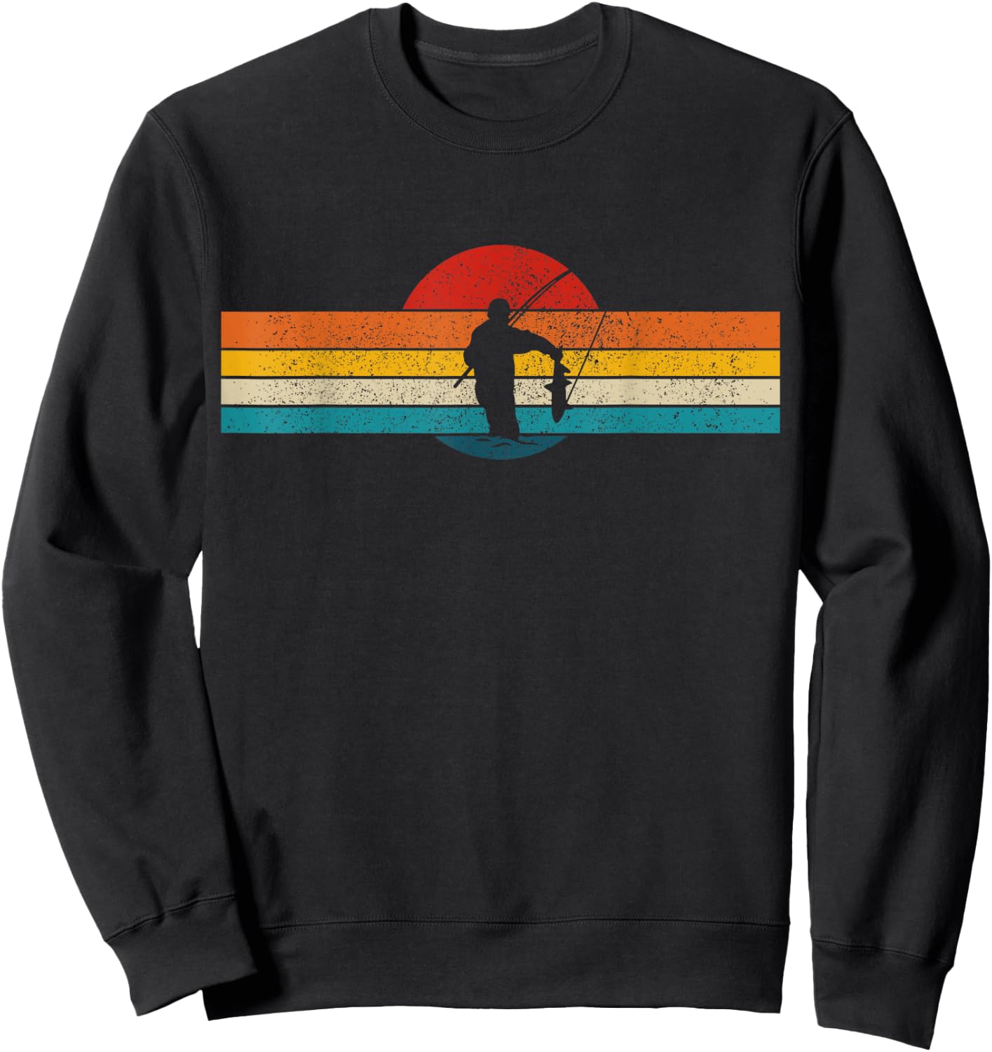 Fly Fishing Vintage Fishing Fisherman Fly Fishing Sweatshirt - Sweatshirt | Black