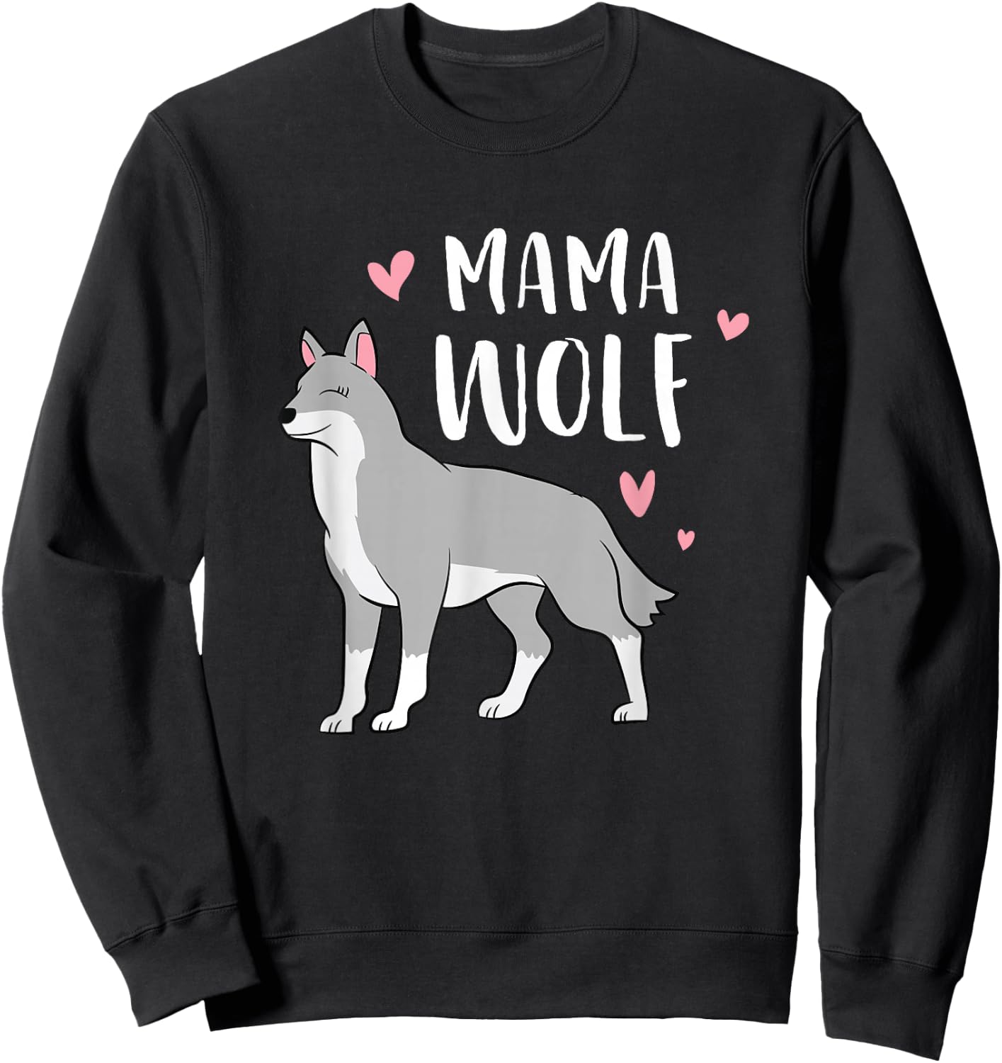 Mama Wolf Wolf Wolf Pack Wolves Sweatshirt - Sweatshirt | Black
