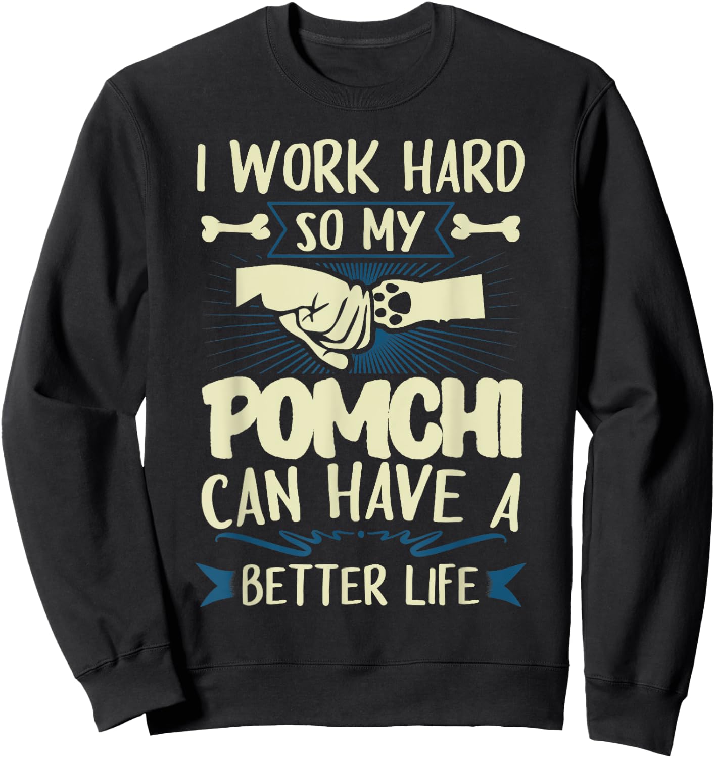 Pomchi Shirt Men Women Dog Mom Dog Lover Sweatshirt - Sweatshirt | Black